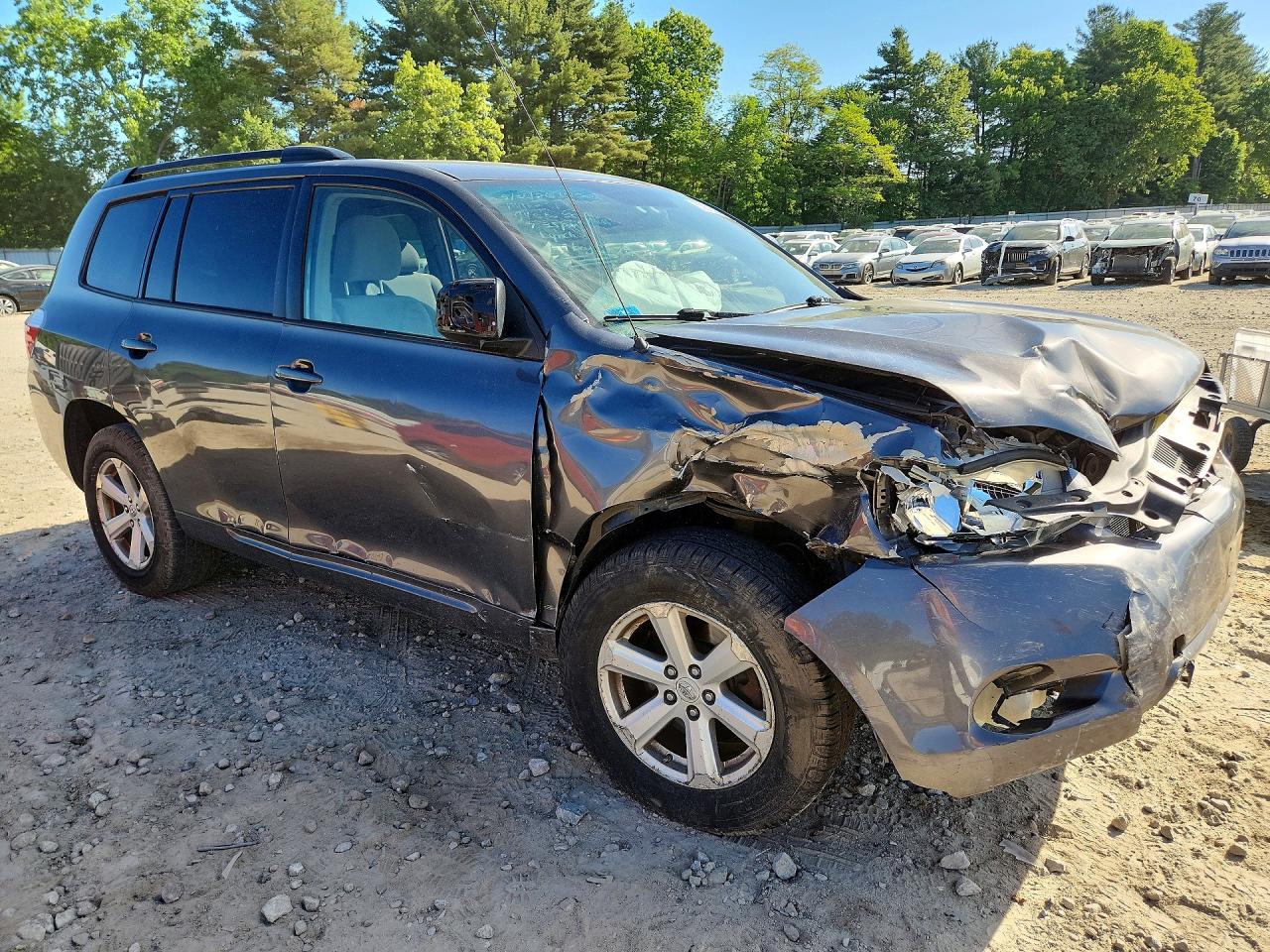 2009 Toyota Highlander Base Gray vin: JTEDS41A692085871