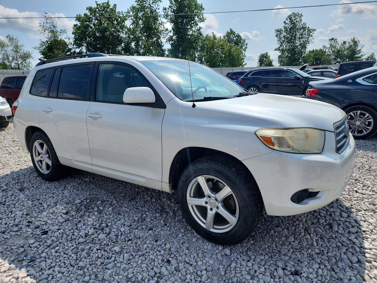 2009 Toyota Highlander Base White vin: JTEDS41A692086728