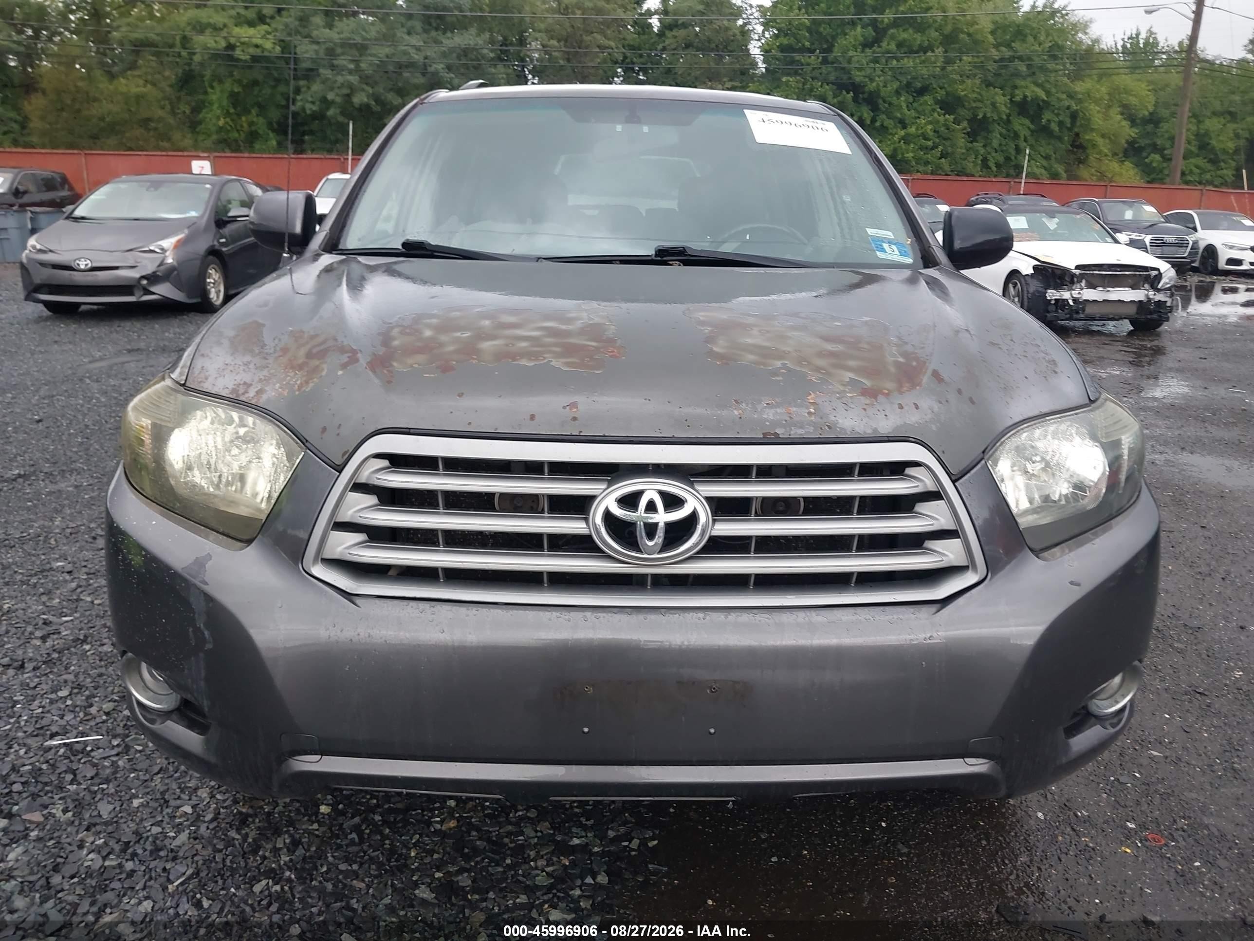 2008 Toyota Highlander   Gray vin: JTEDS41A782008537