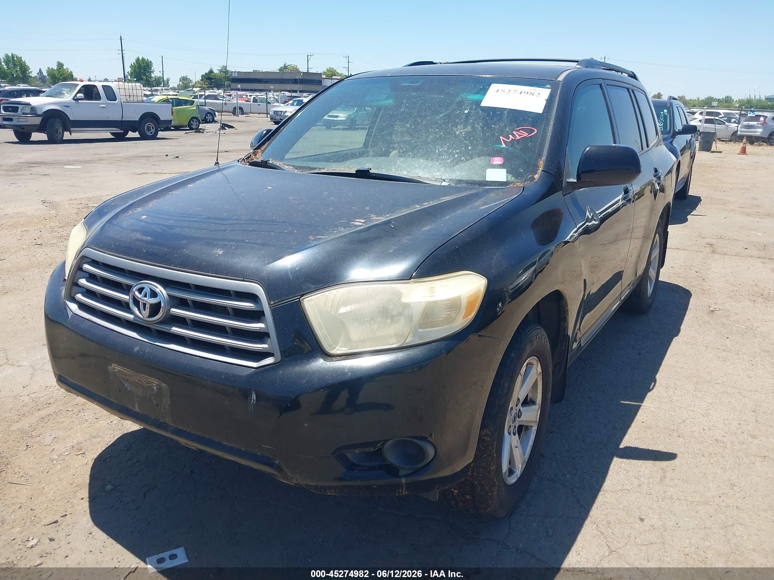 2008 Toyota Highlander   Black vin: JTEDS41A782015861
