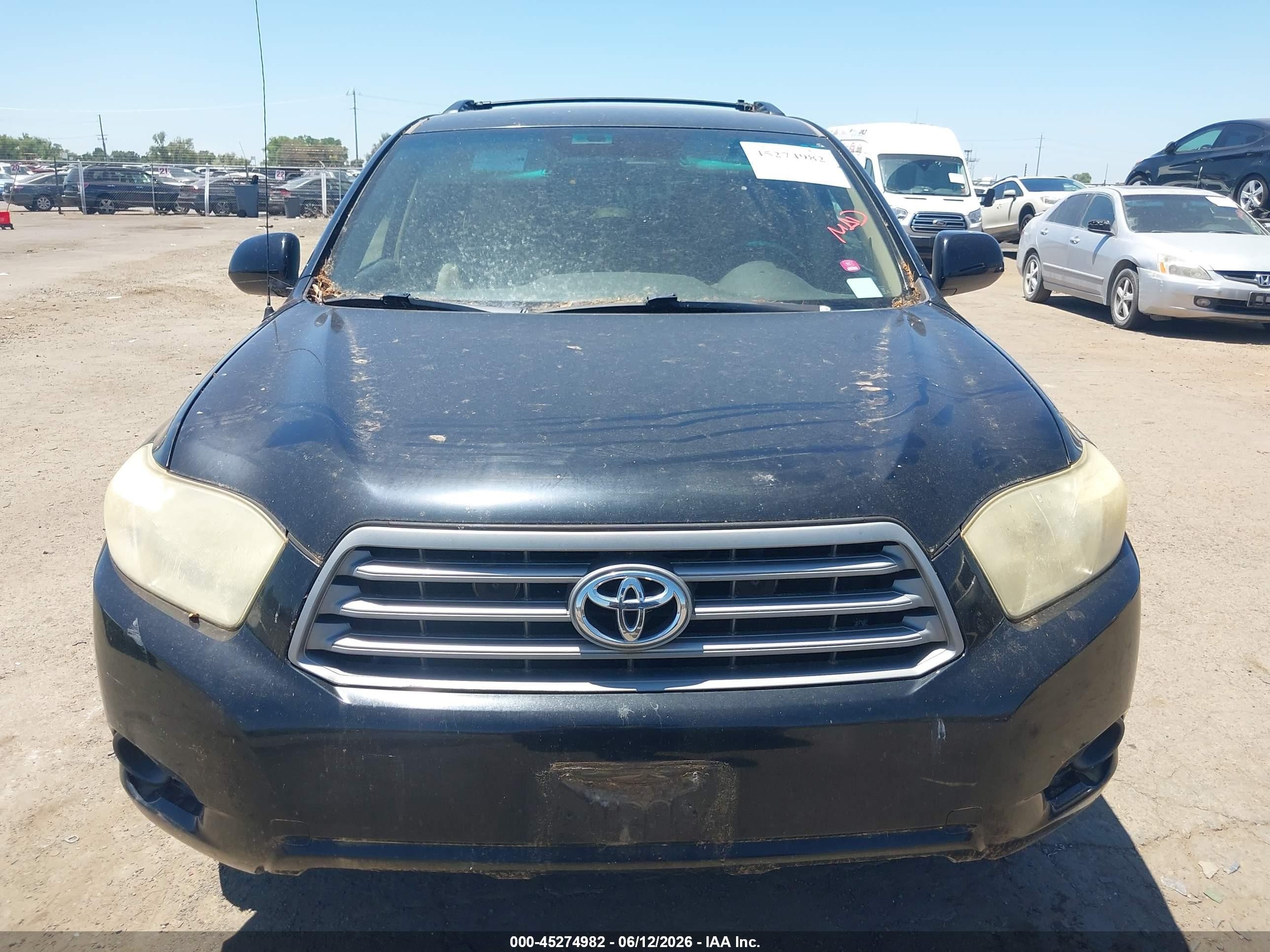 2008 Toyota Highlander   Black vin: JTEDS41A782015861