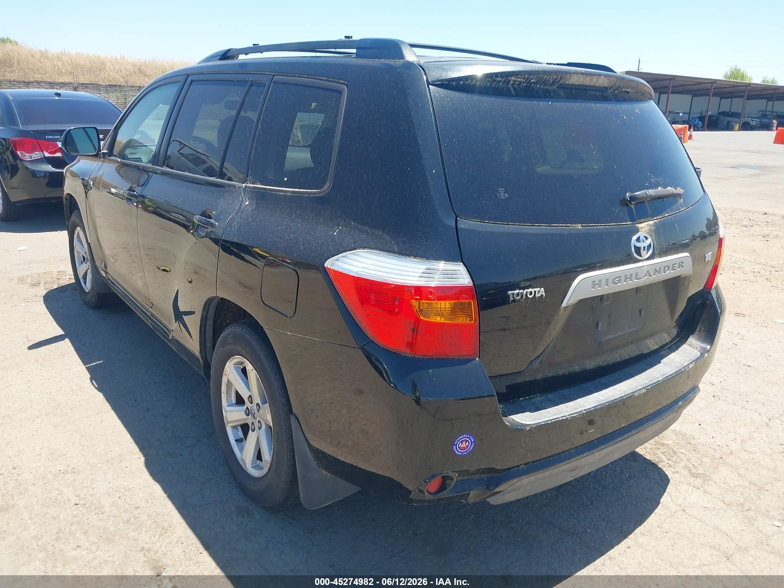 2008 Toyota Highlander   Black vin: JTEDS41A782015861