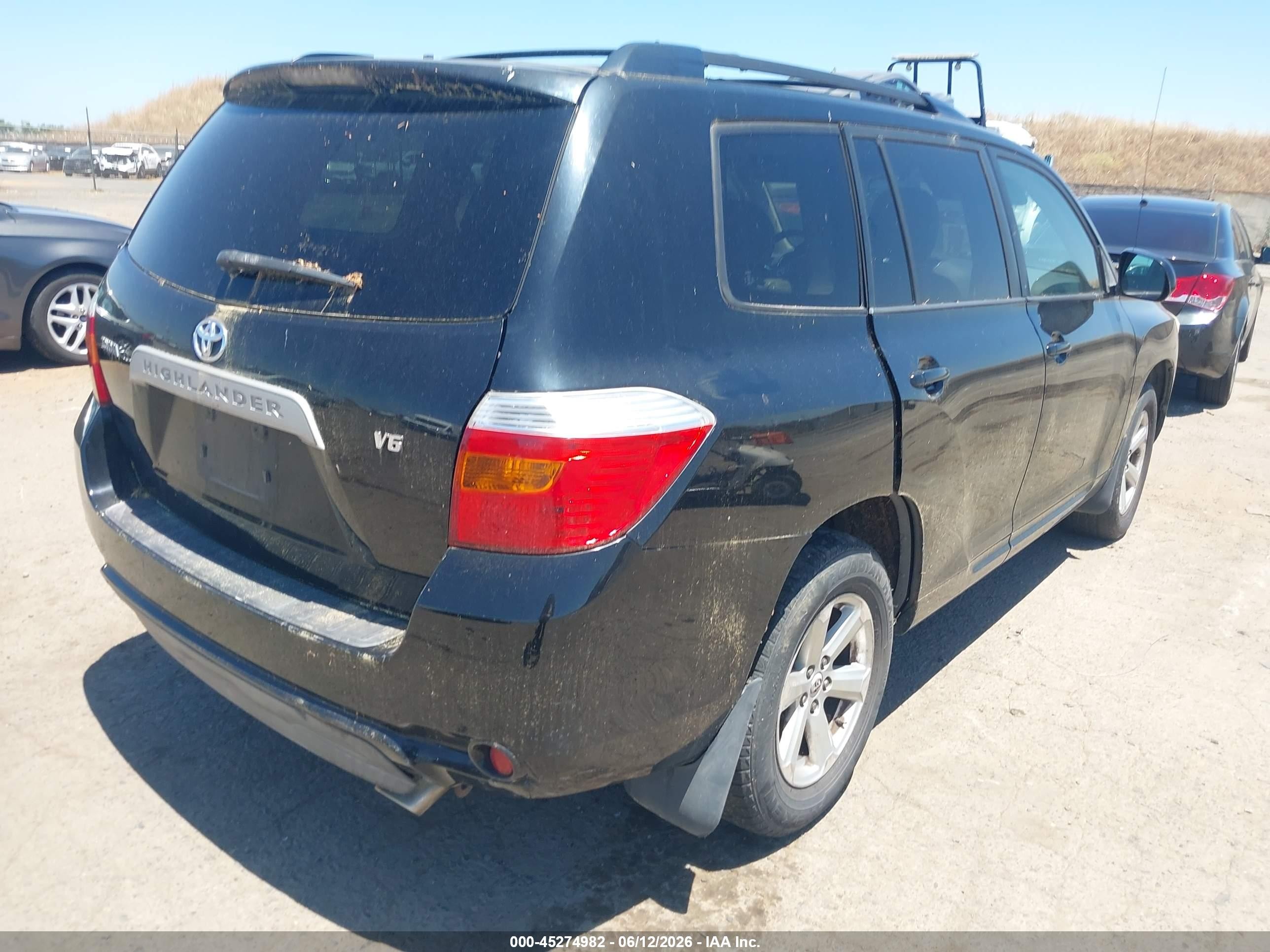 2008 Toyota Highlander   Black vin: JTEDS41A782015861