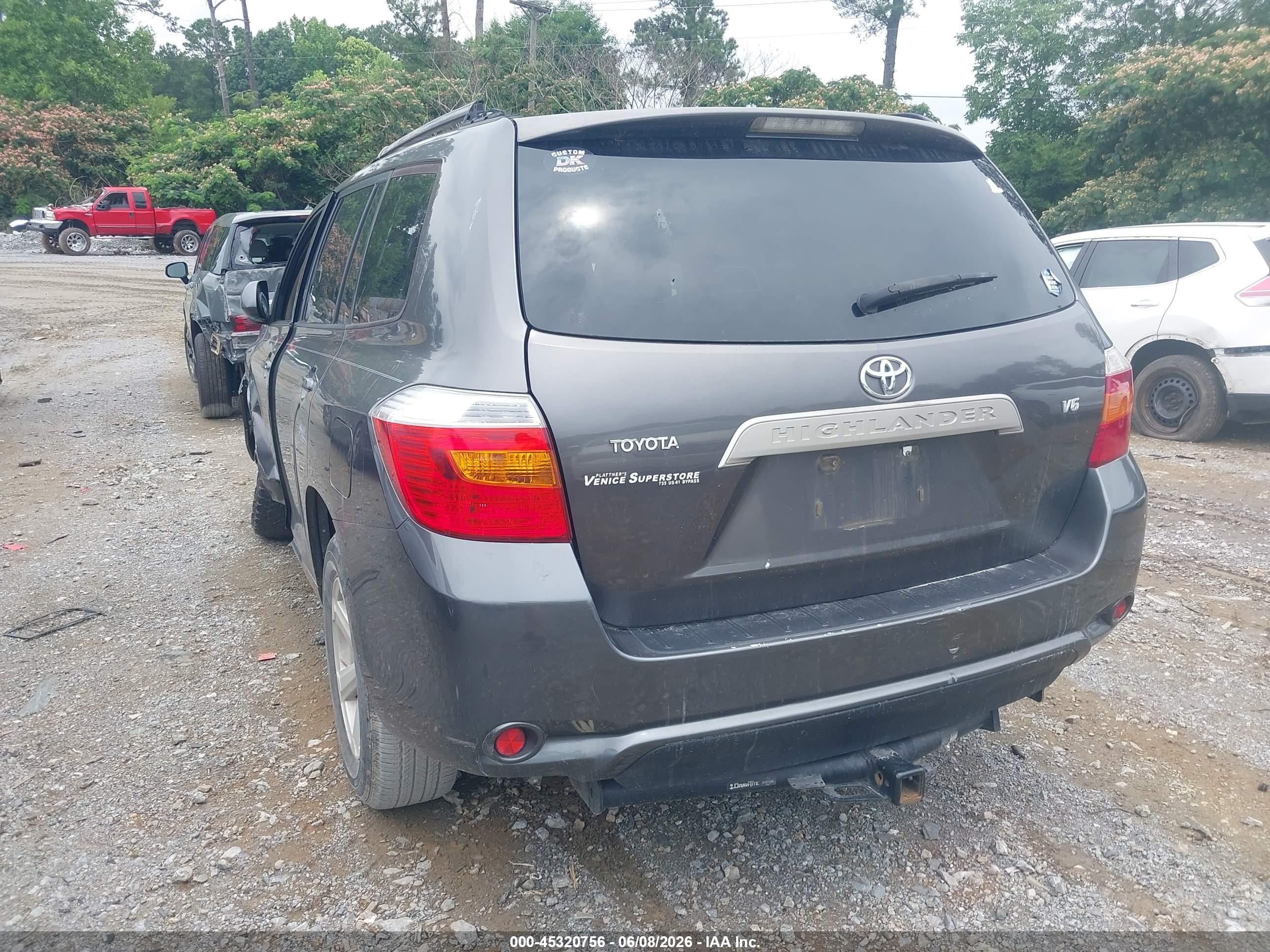 2008 Toyota Highlander   Серый vin: JTEDS41A782028884