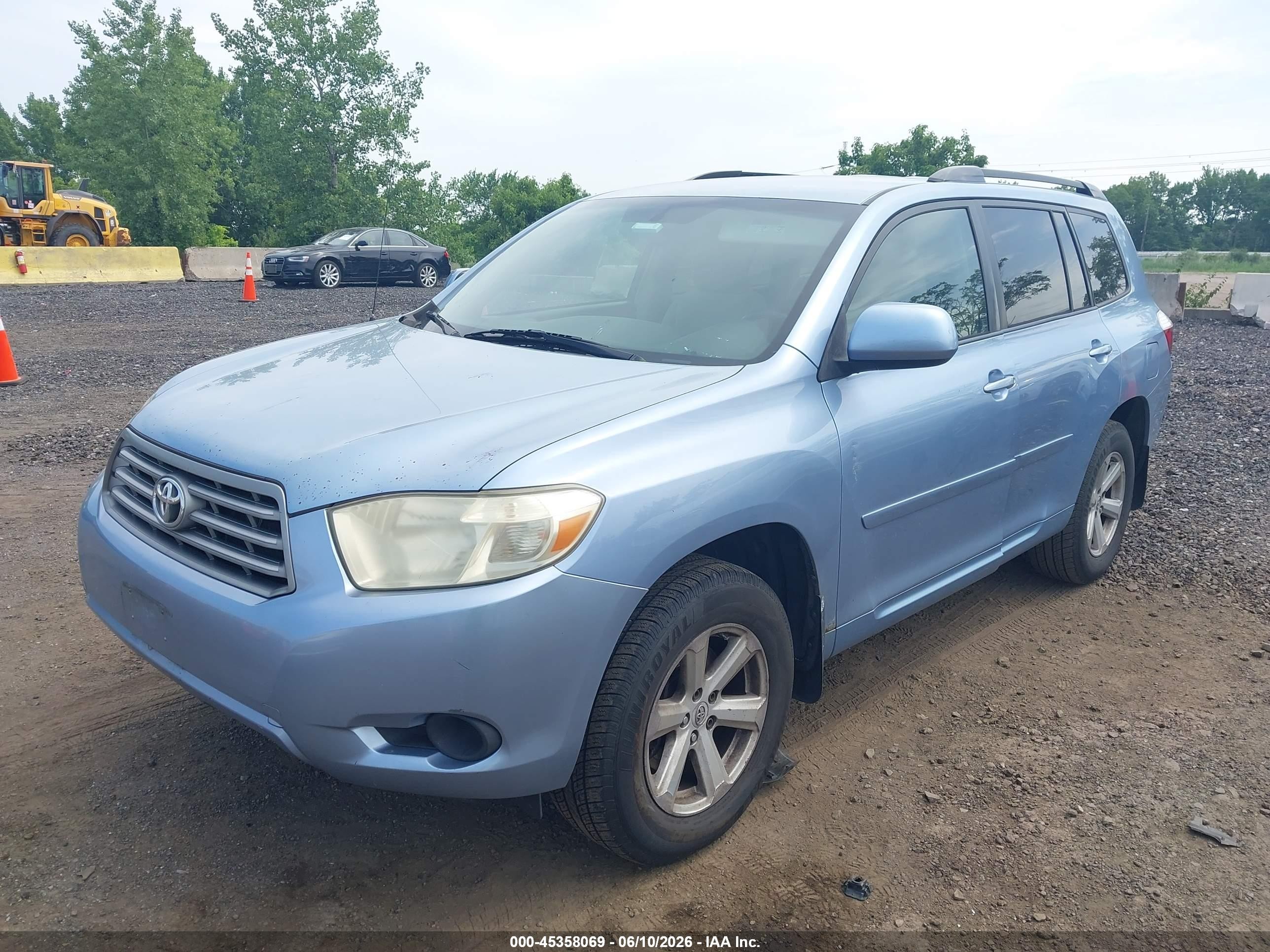 2008 Toyota Highlander   Light Blue vin: JTEDS41A782046205