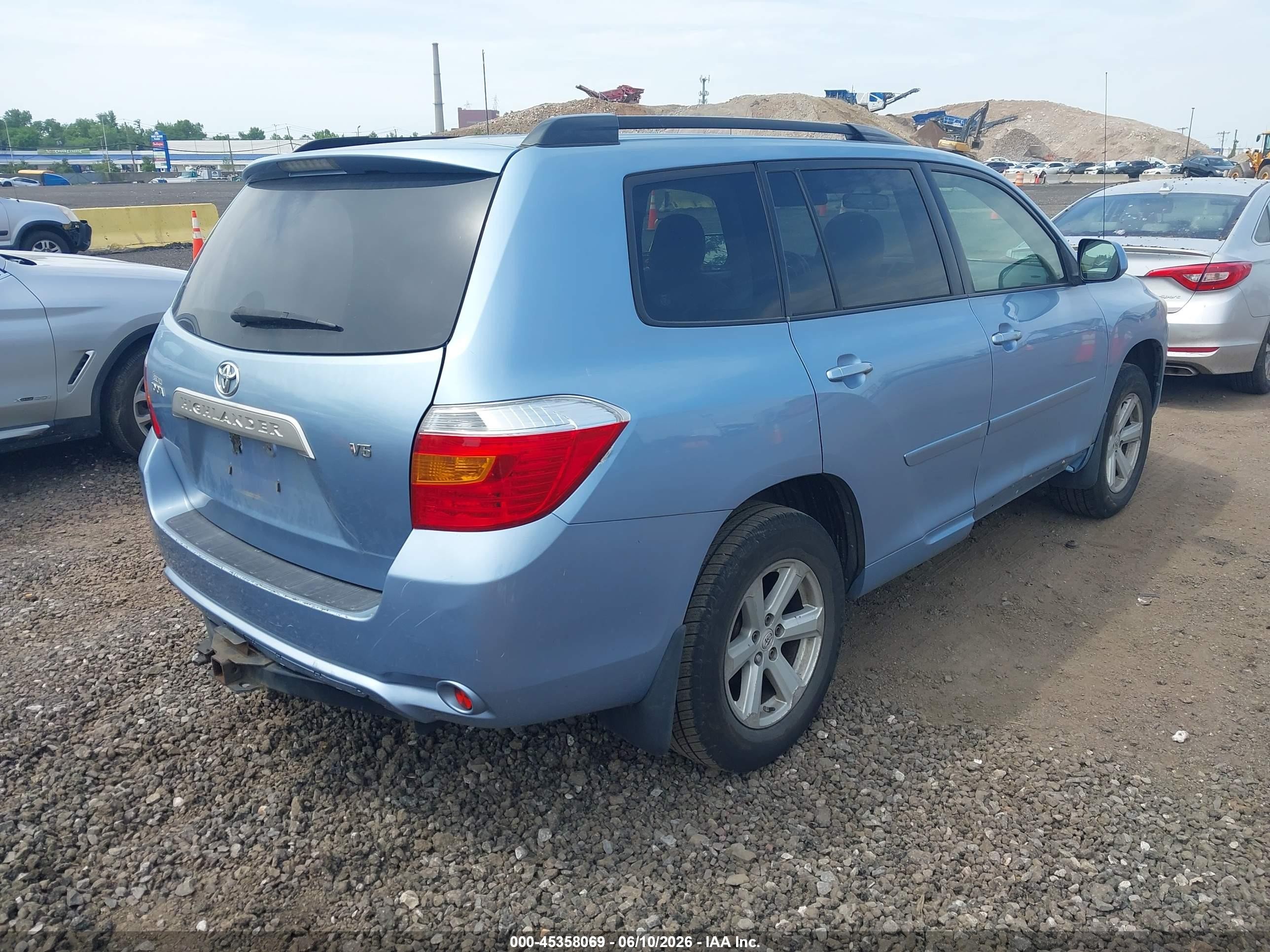 2008 Toyota Highlander   Light Blue vin: JTEDS41A782046205
