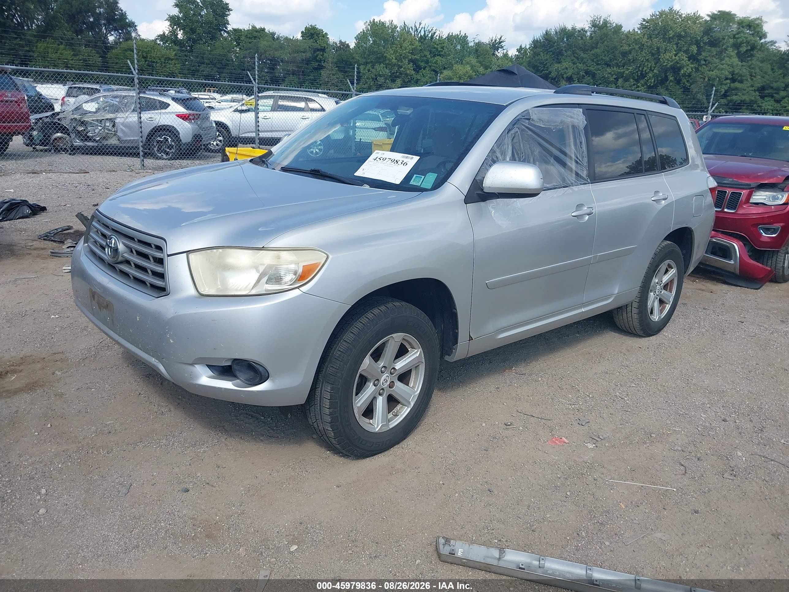 2008 Toyota Highlander   Silver vin: JTEDS41A782049055