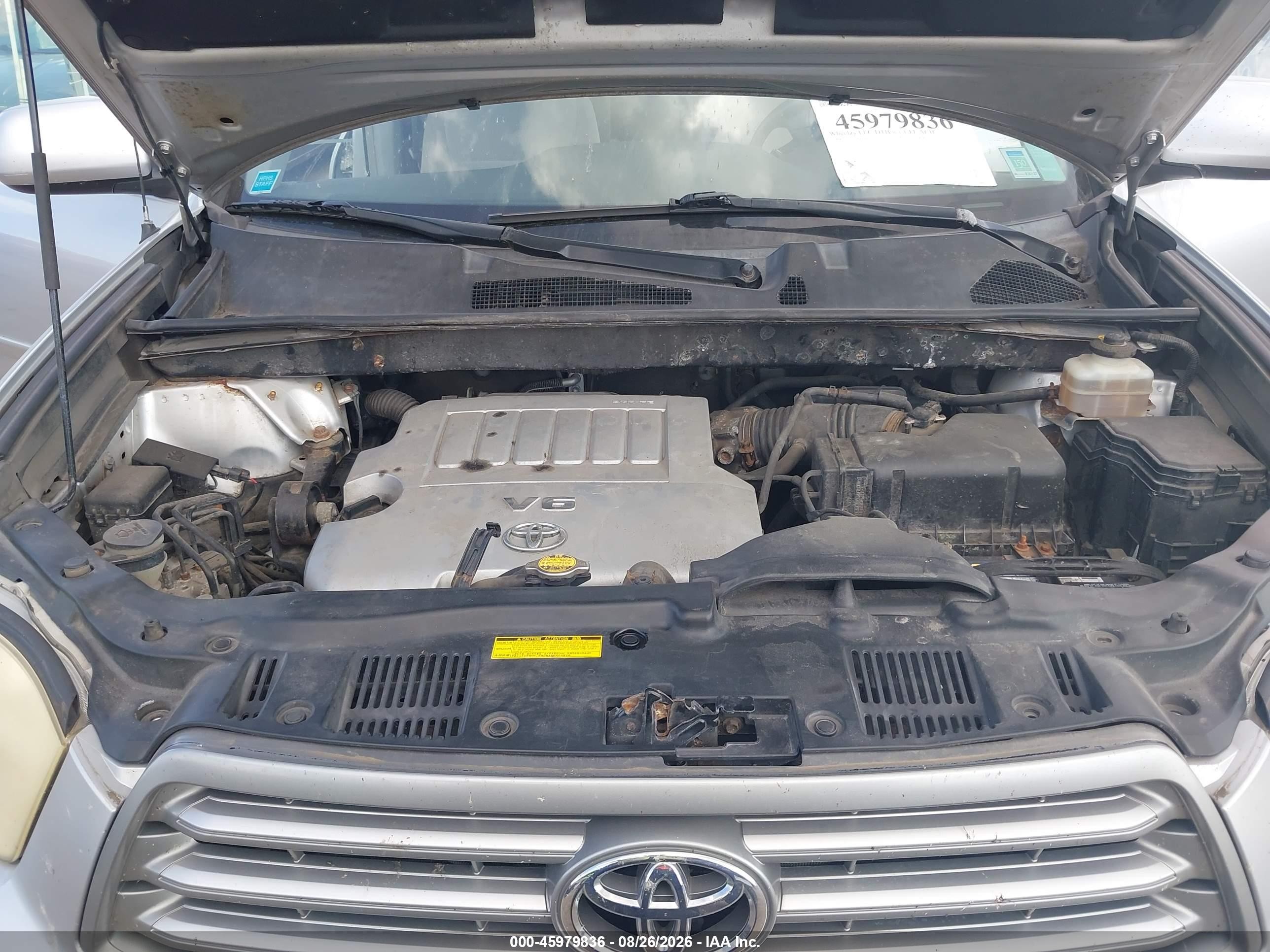 2008 Toyota Highlander   Silver vin: JTEDS41A782049055