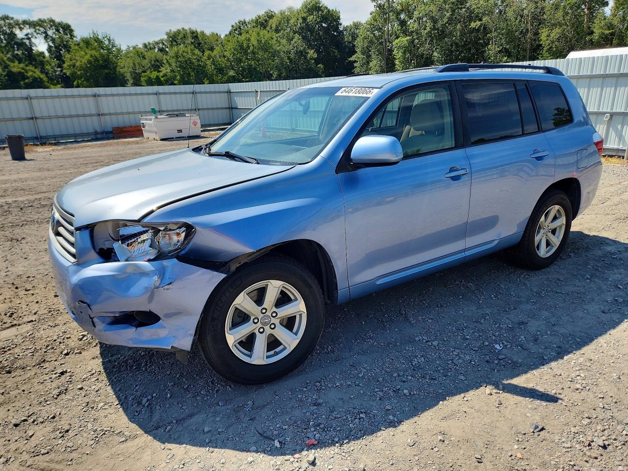 2008 Toyota Highlander Base Blue vin: JTEDS41A782064395