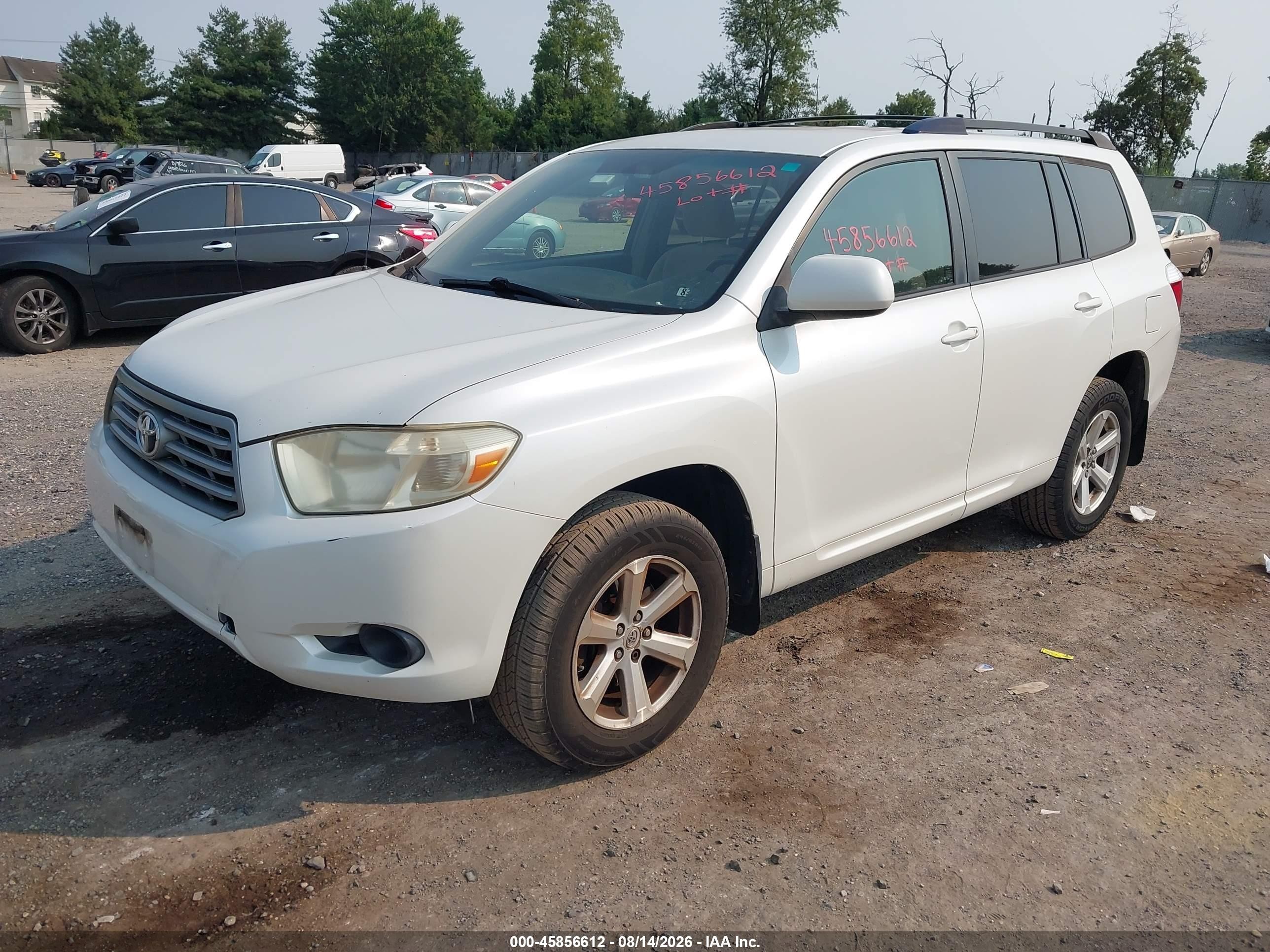 2008 Toyota Highlander   White vin: JTEDS41A882005727