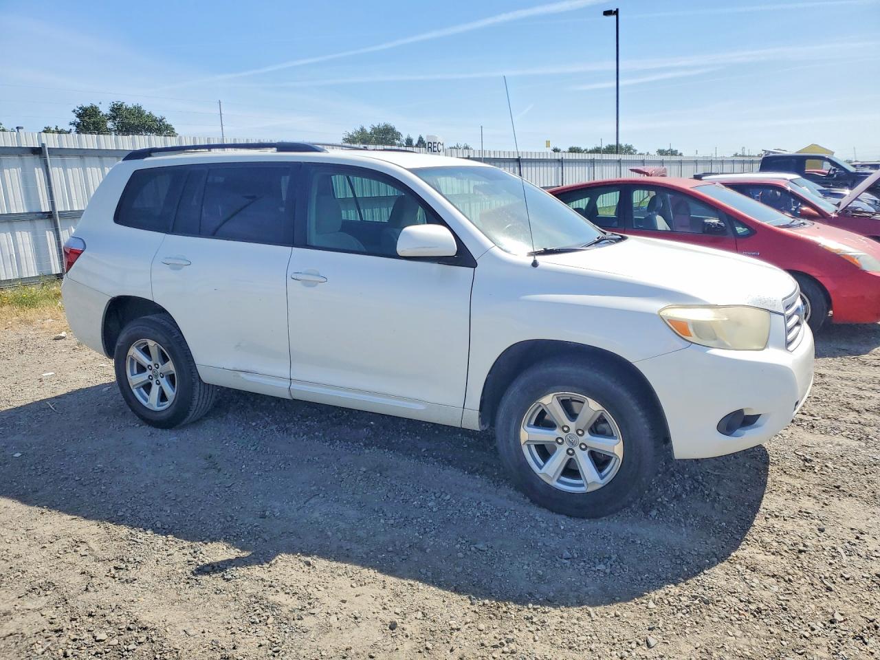 2008 Toyota Highlander Base White vin: JTEDS41A882033494