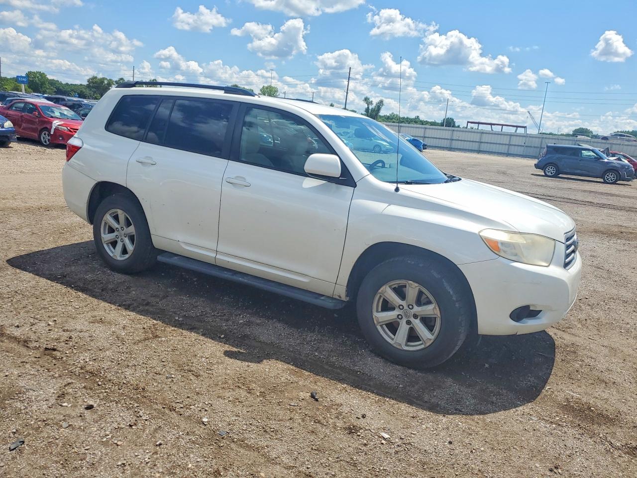 2008 Toyota Highlander Base White vin: JTEDS41A882033804