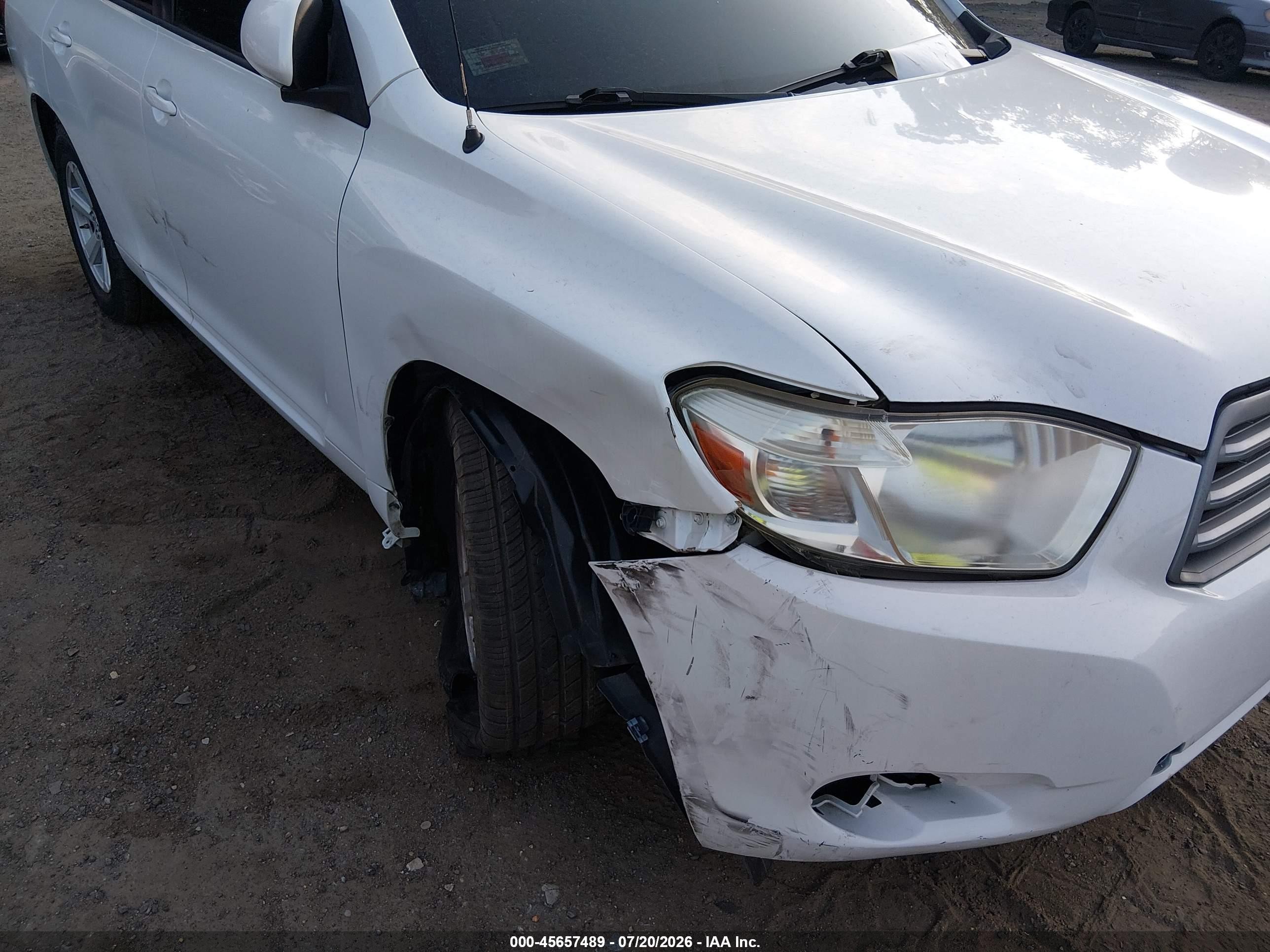 2008 Toyota Highlander   Белый vin: JTEDS41A882042907