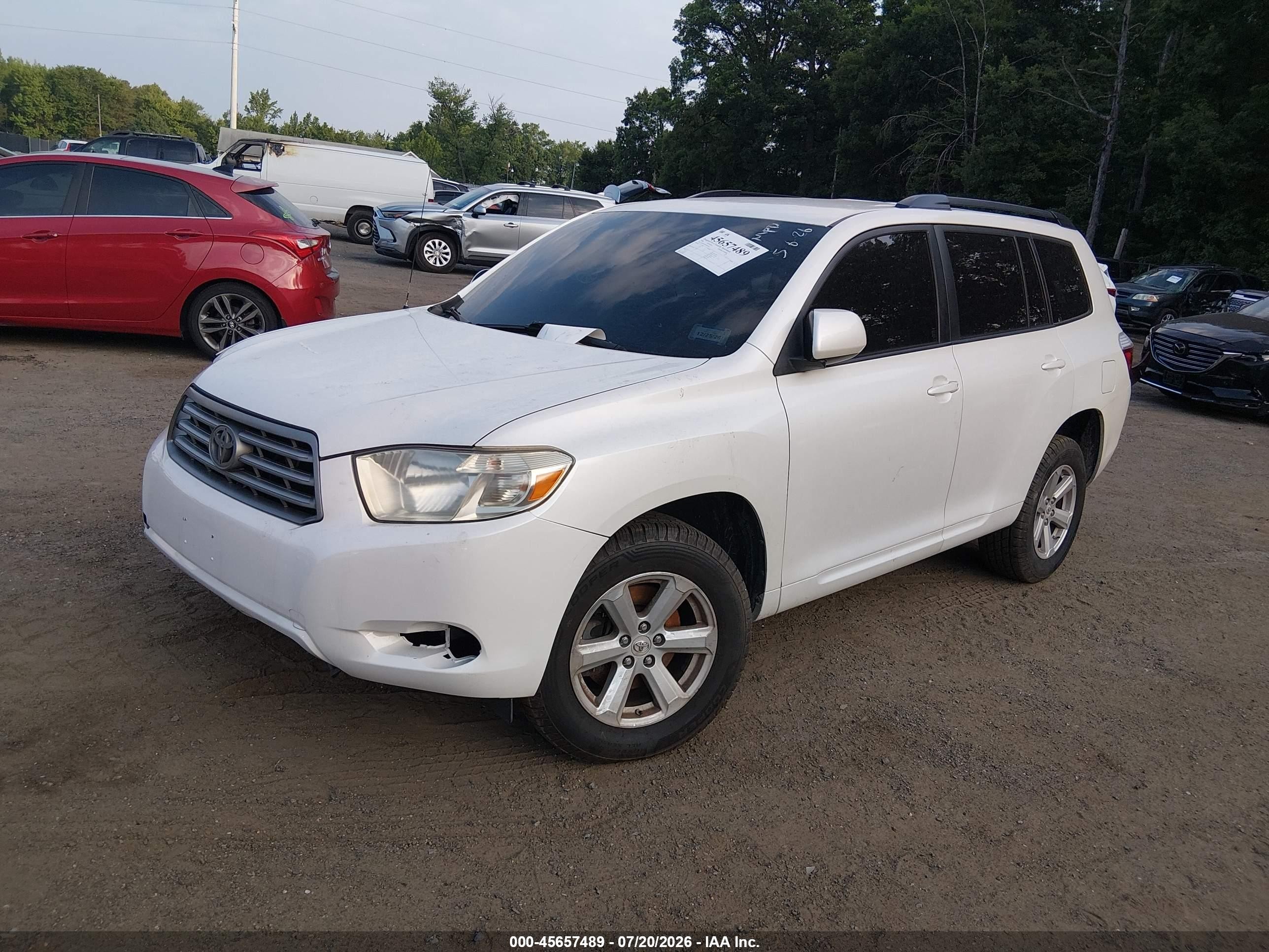2008 Toyota Highlander   Белый vin: JTEDS41A882042907