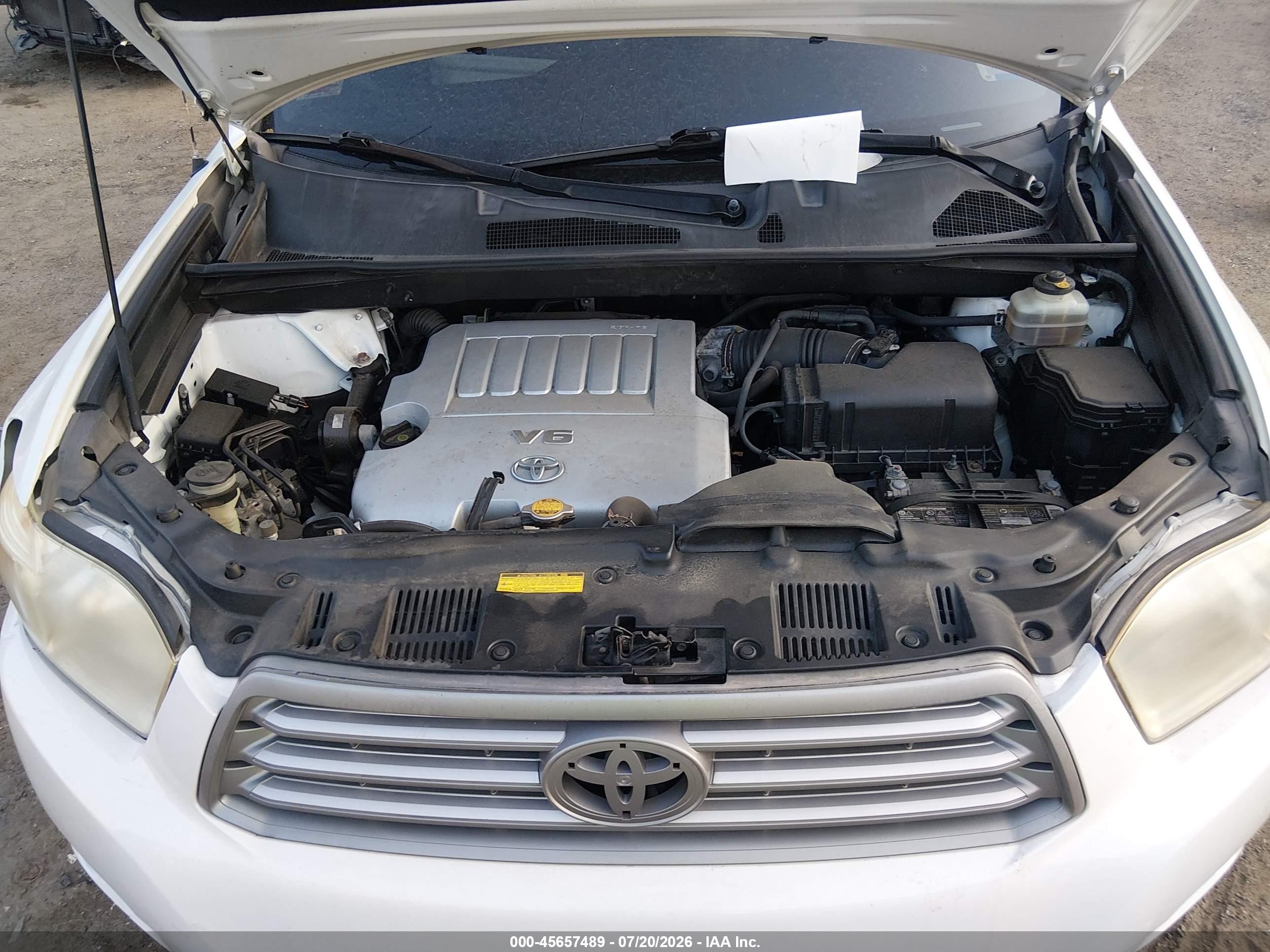 2008 Toyota Highlander   Белый vin: JTEDS41A882042907