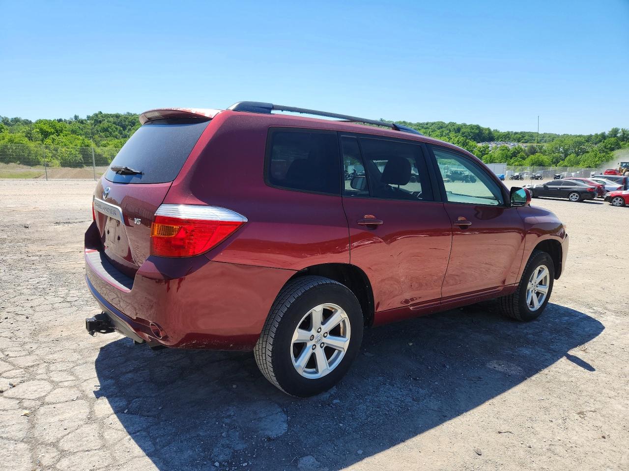 2008 Toyota Highlander Base Burgundy vin: JTEDS41A982016462