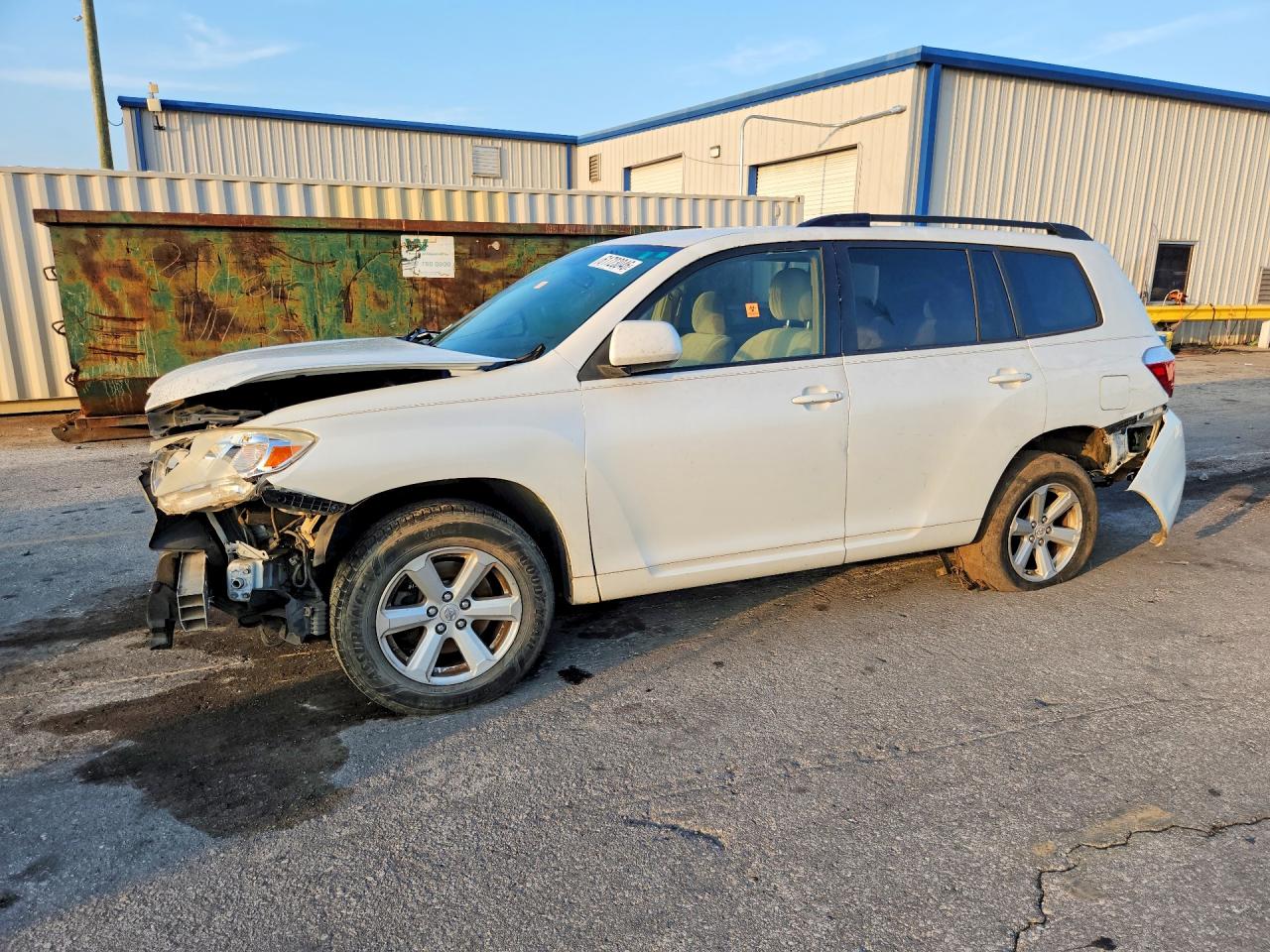 2009 Toyota Highlander Base White vin: JTEDS41A992070975