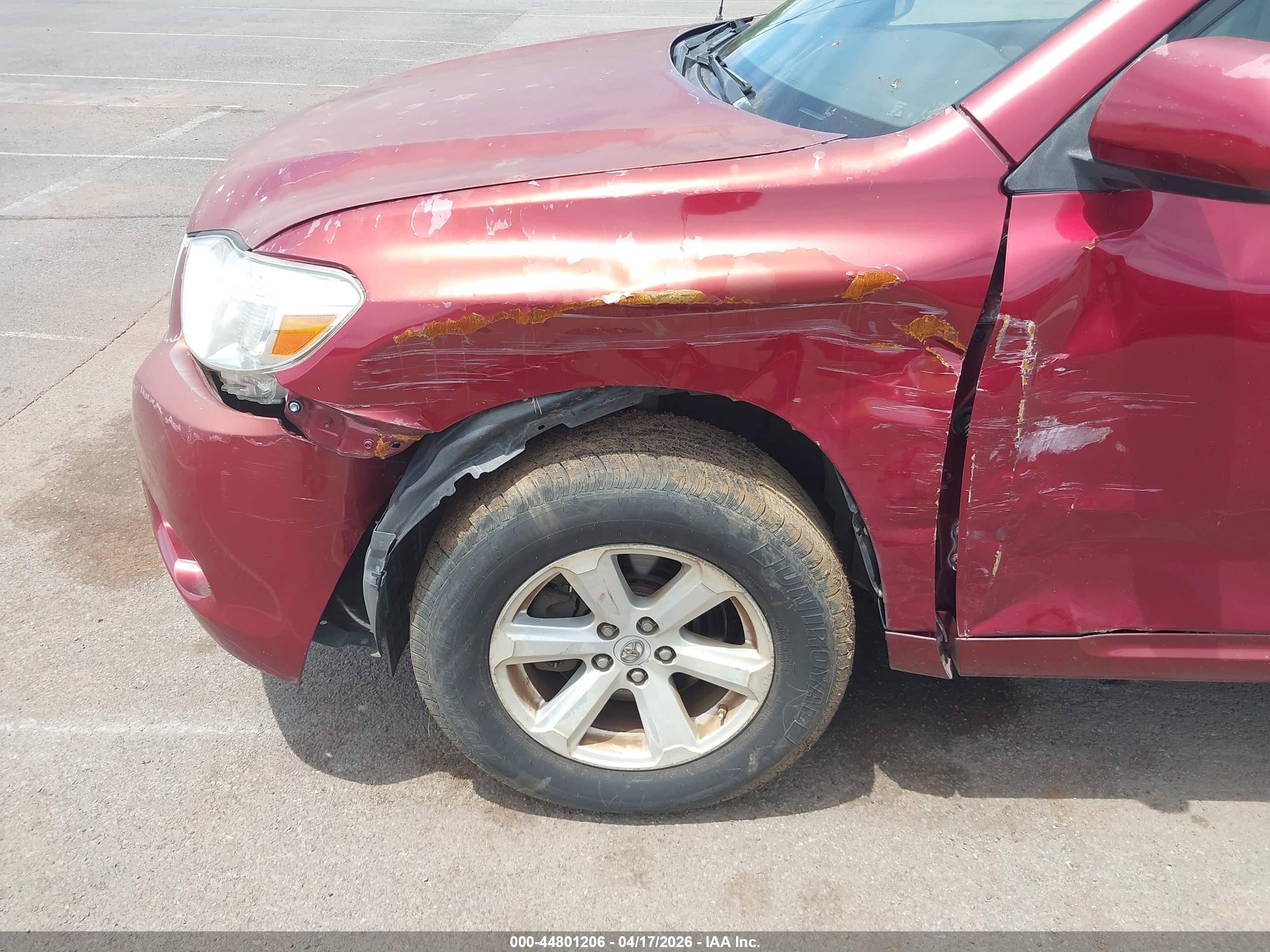 2008 Toyota Highlander   Red vin: JTEDS41AX82004319