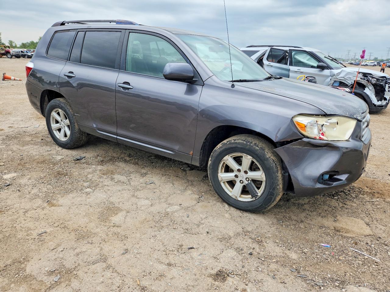 2008 Toyota Highlander Base Gray vin: JTEDS41AX82008080