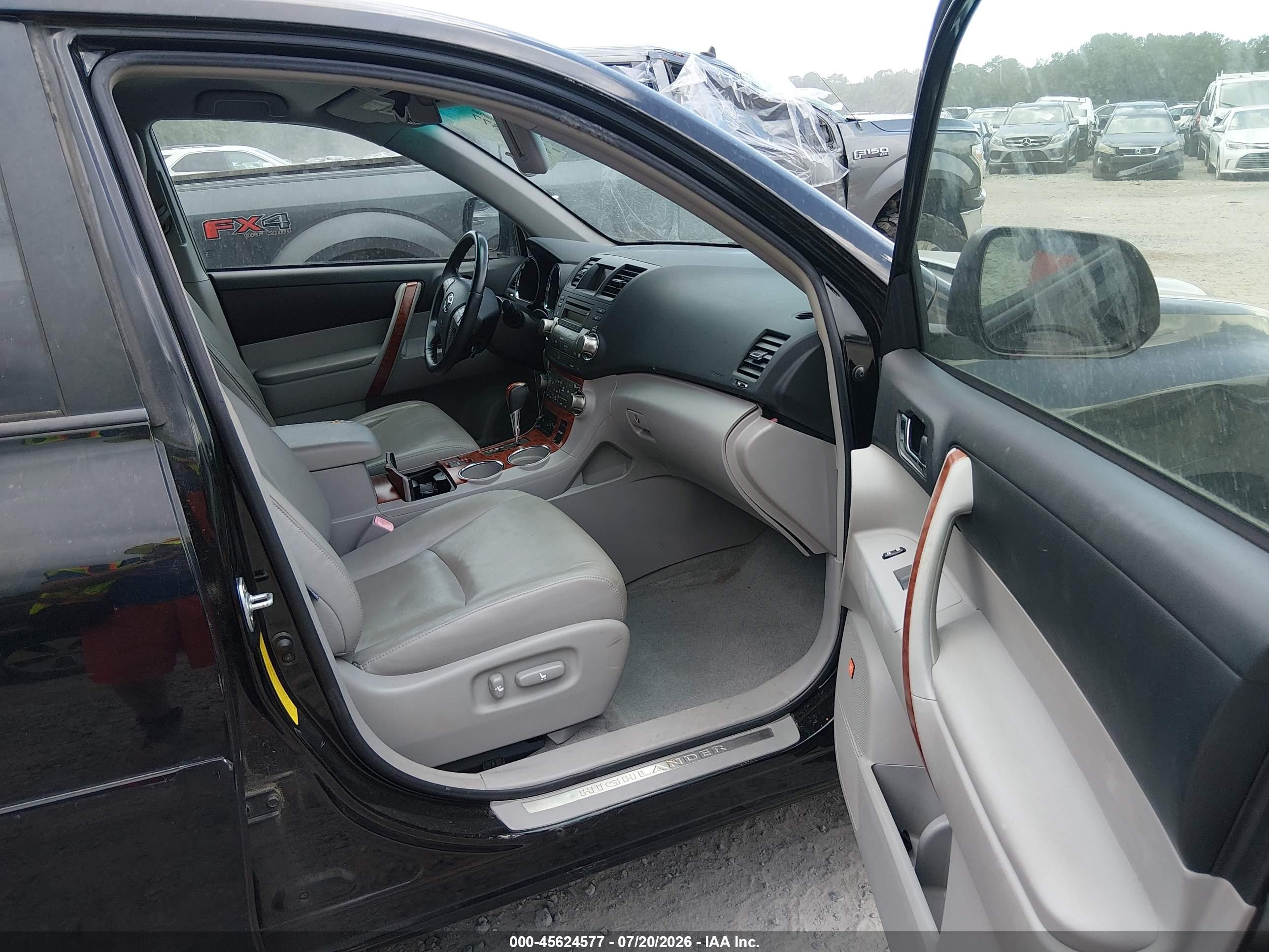 2008 Toyota Highlander Limited Black vin: JTEDS42A082054614