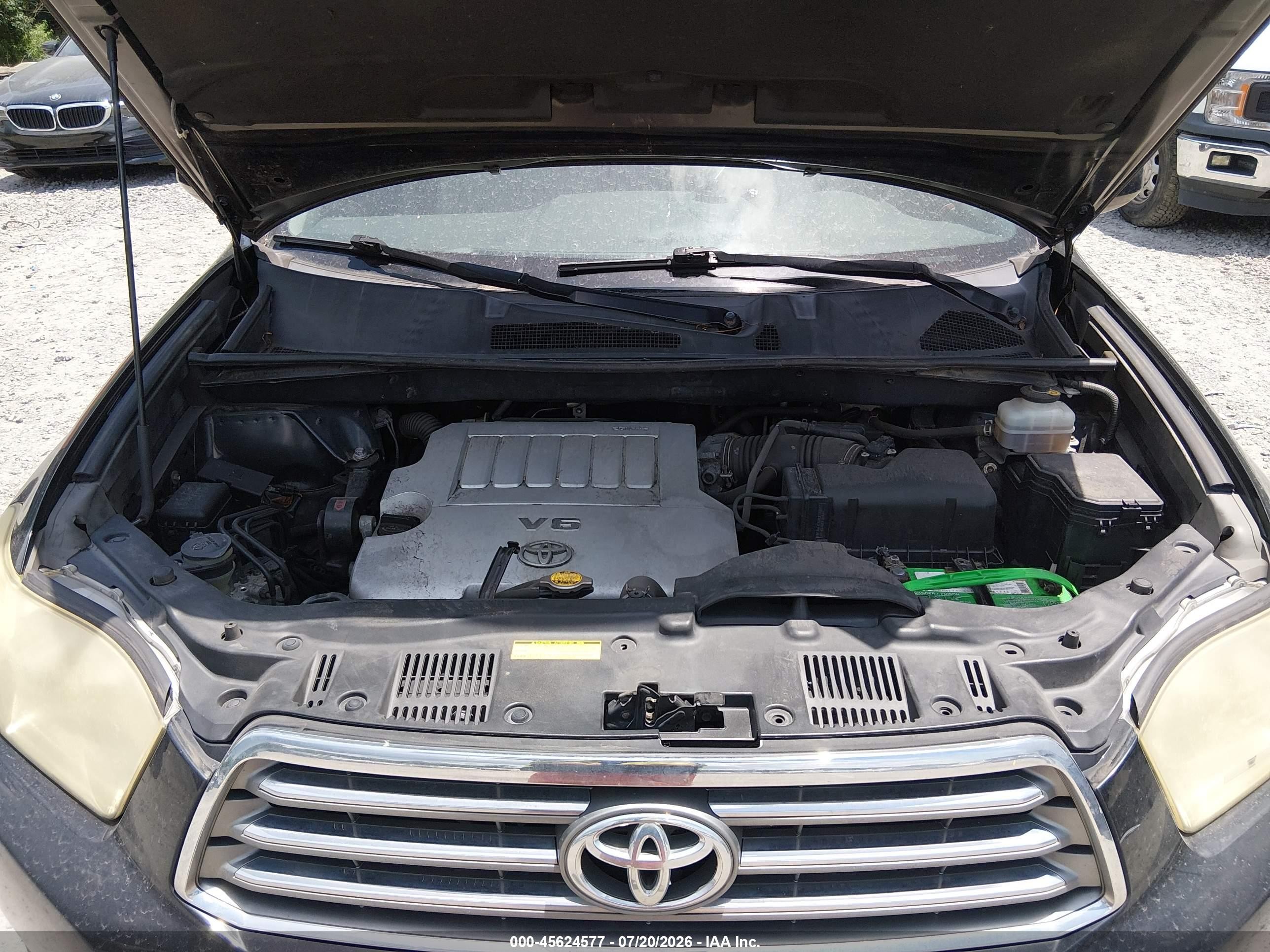 2008 Toyota Highlander Limited Black vin: JTEDS42A082054614