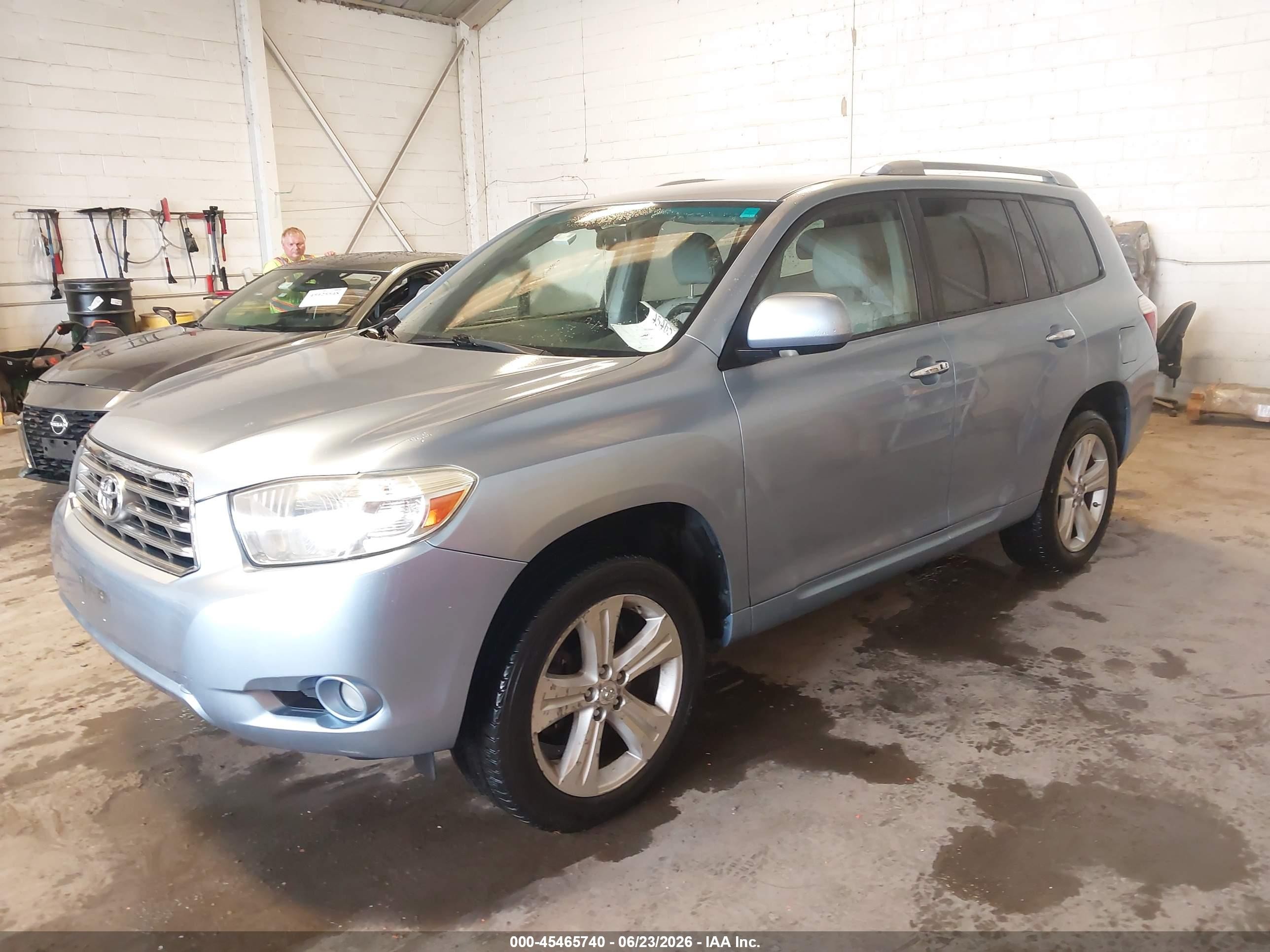 2008 Toyota Highlander Limited Light Blue vin: JTEDS42A182006684