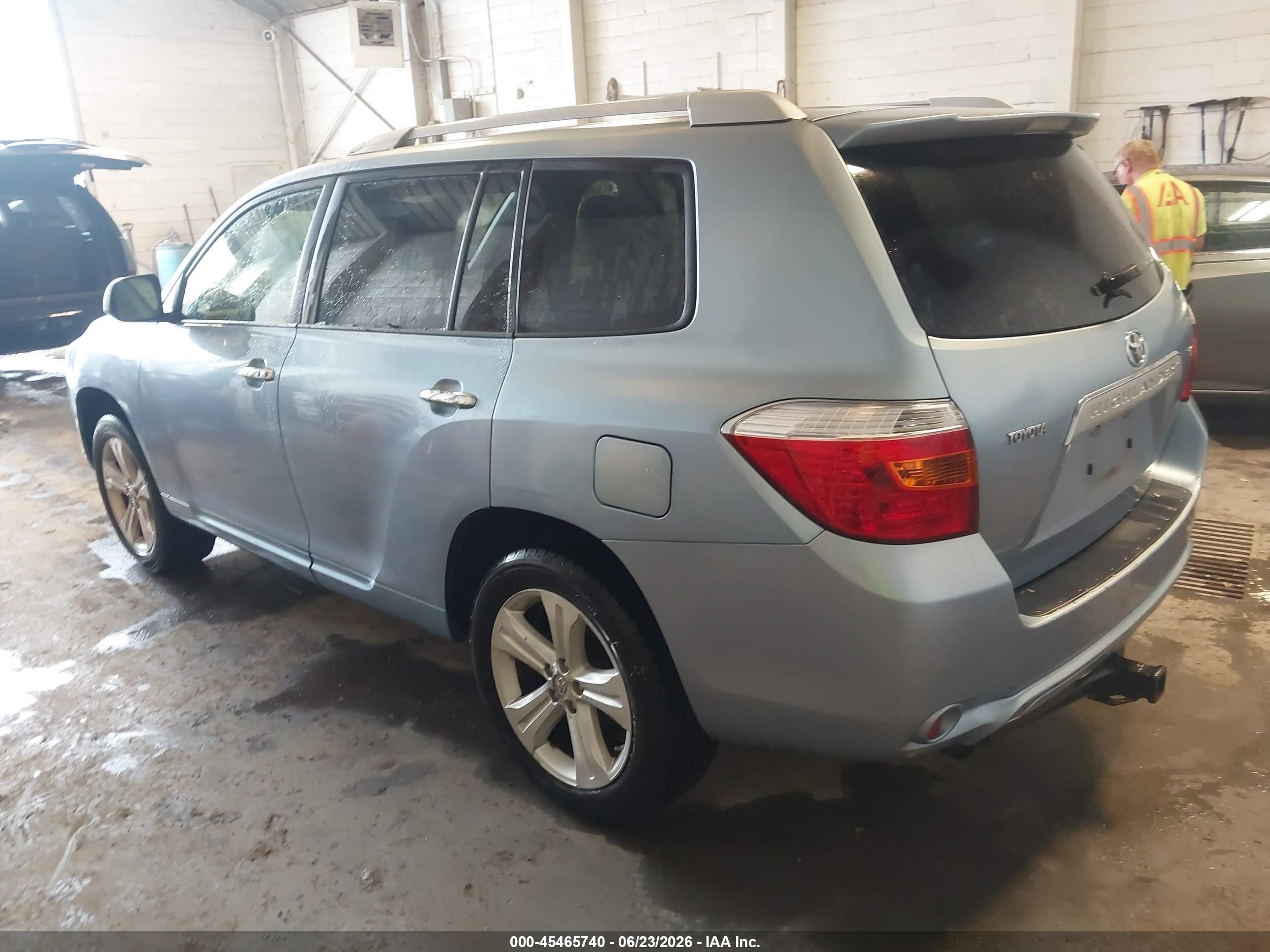 2008 Toyota Highlander Limited Light Blue vin: JTEDS42A182006684