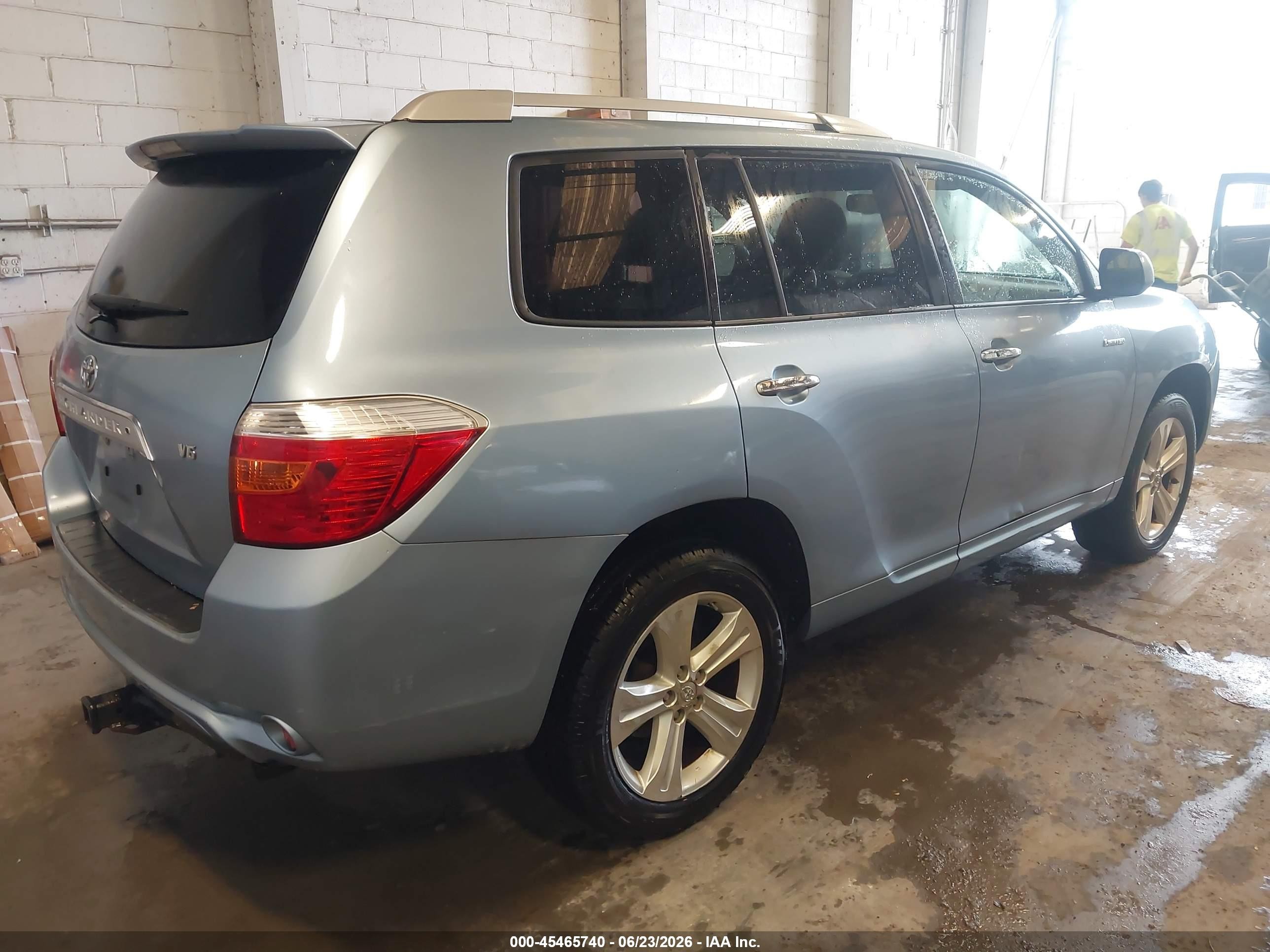 2008 Toyota Highlander Limited Light Blue vin: JTEDS42A182006684