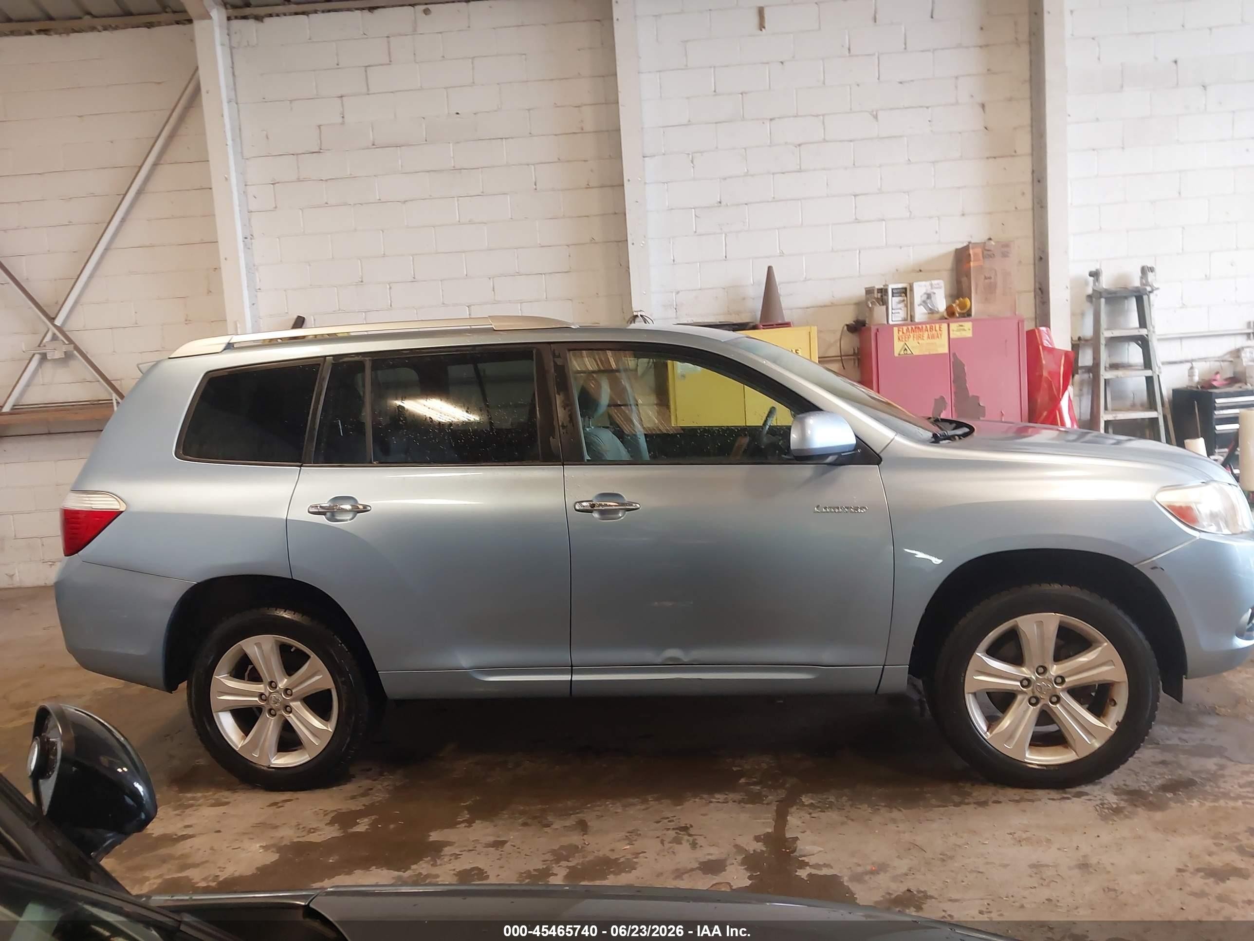 2008 Toyota Highlander Limited Light Blue vin: JTEDS42A182006684