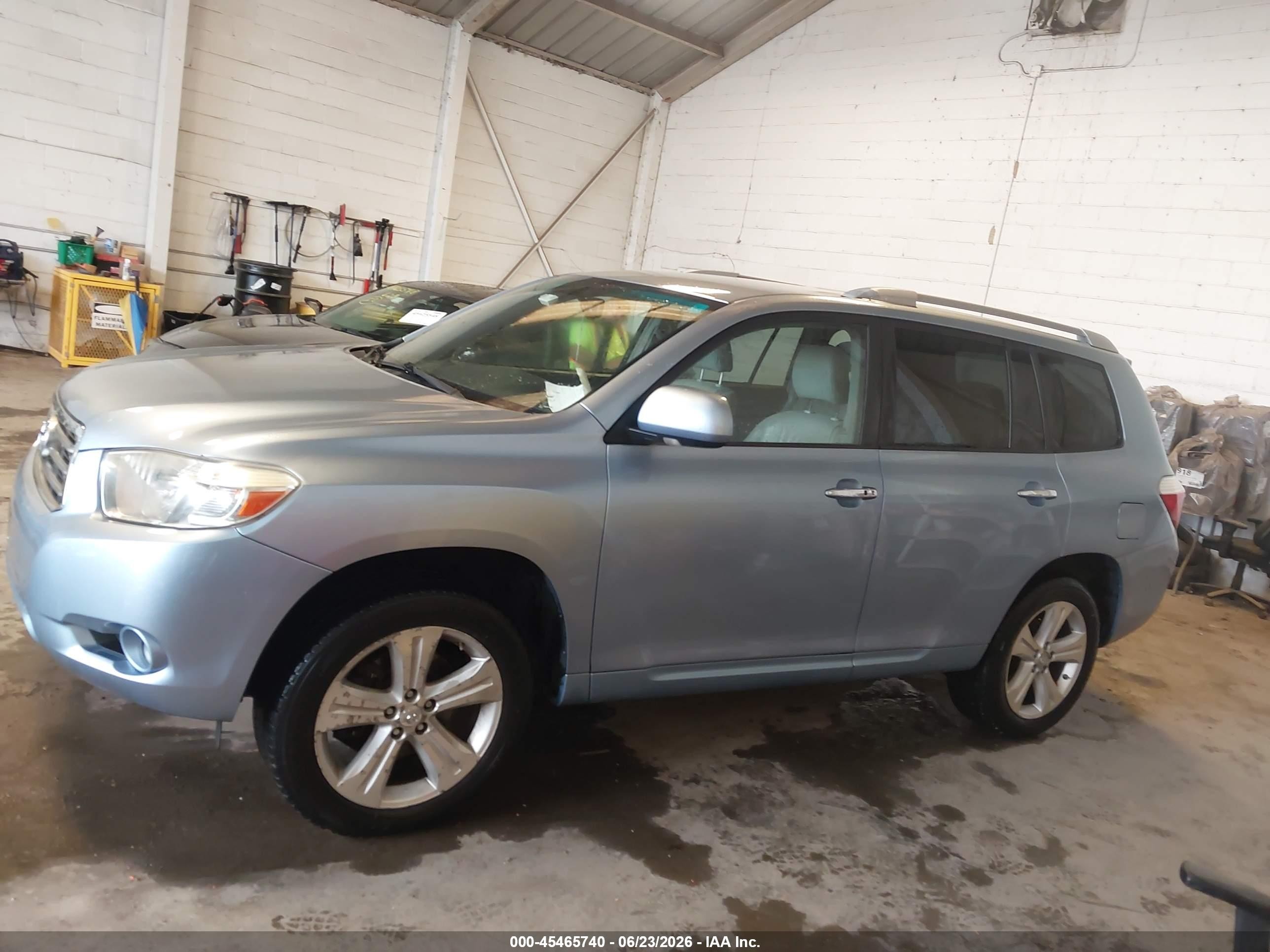 2008 Toyota Highlander Limited Light Blue vin: JTEDS42A182006684