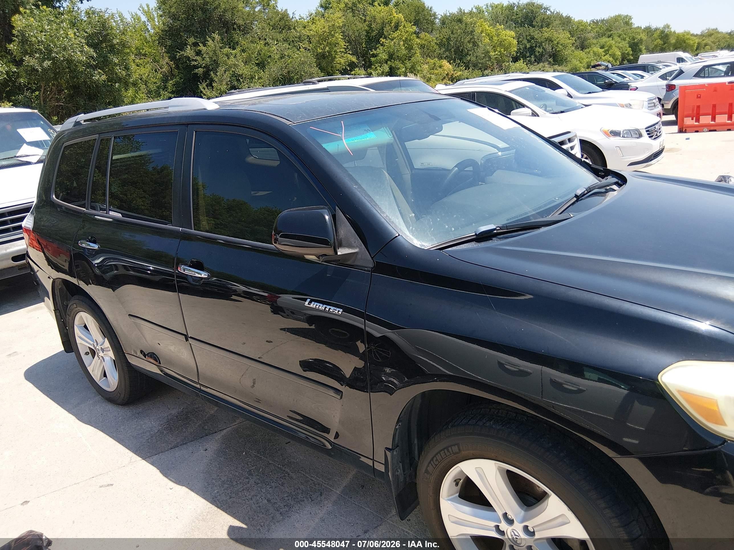 2008 Toyota Highlander Limited Черный vin: JTEDS42A182022657
