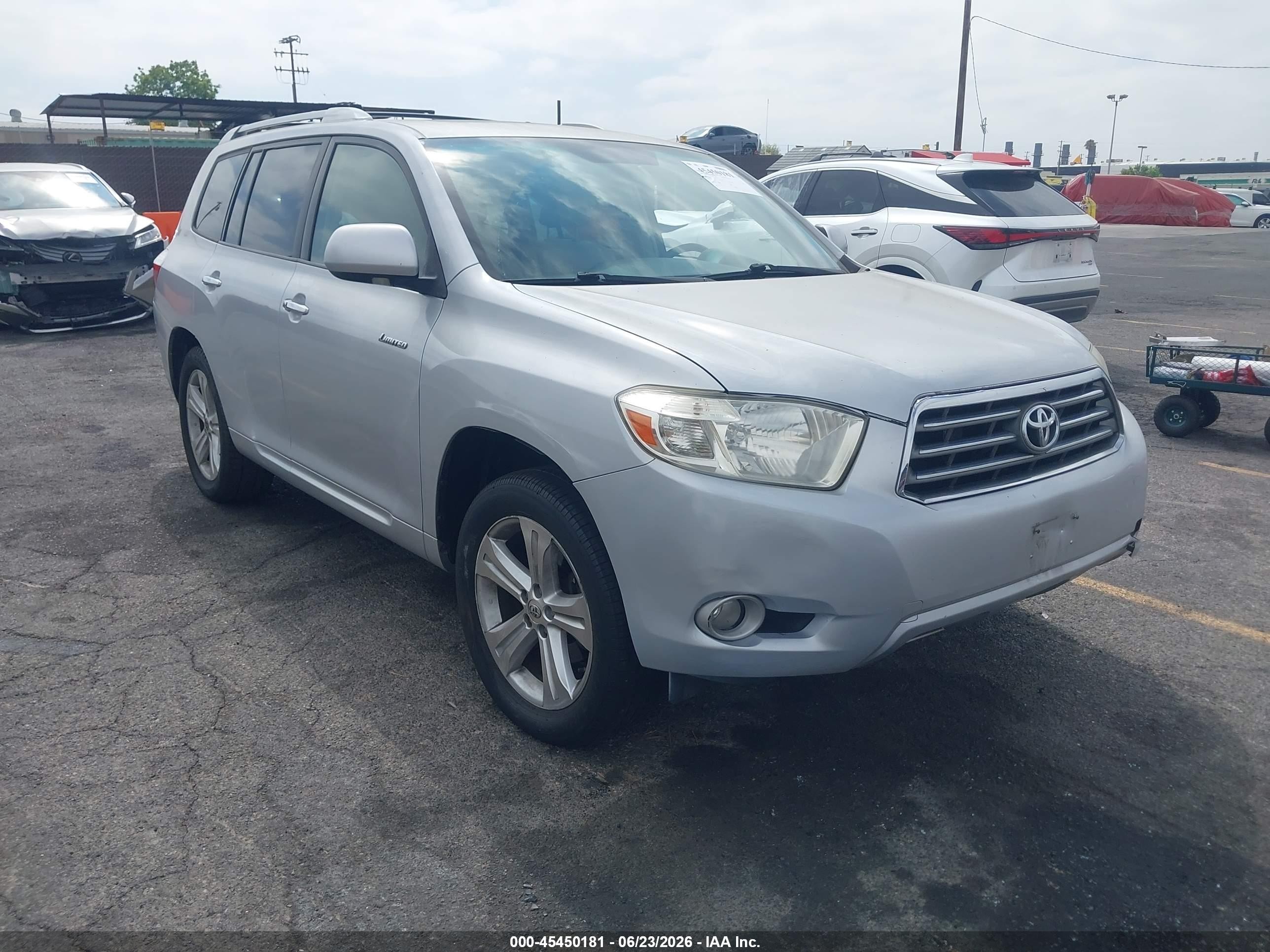 2009 Toyota Highlander Limited Silver vin: JTEDS42A192072475