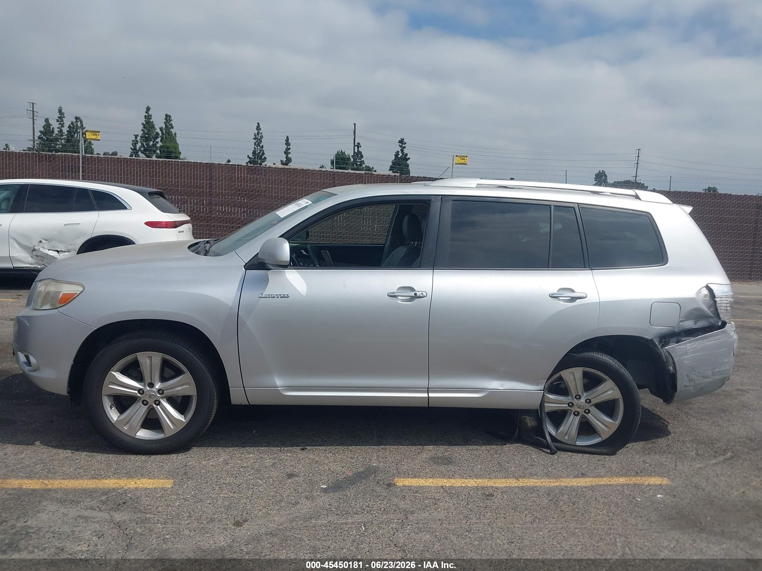 2009 Toyota Highlander Limited Silver vin: JTEDS42A192072475
