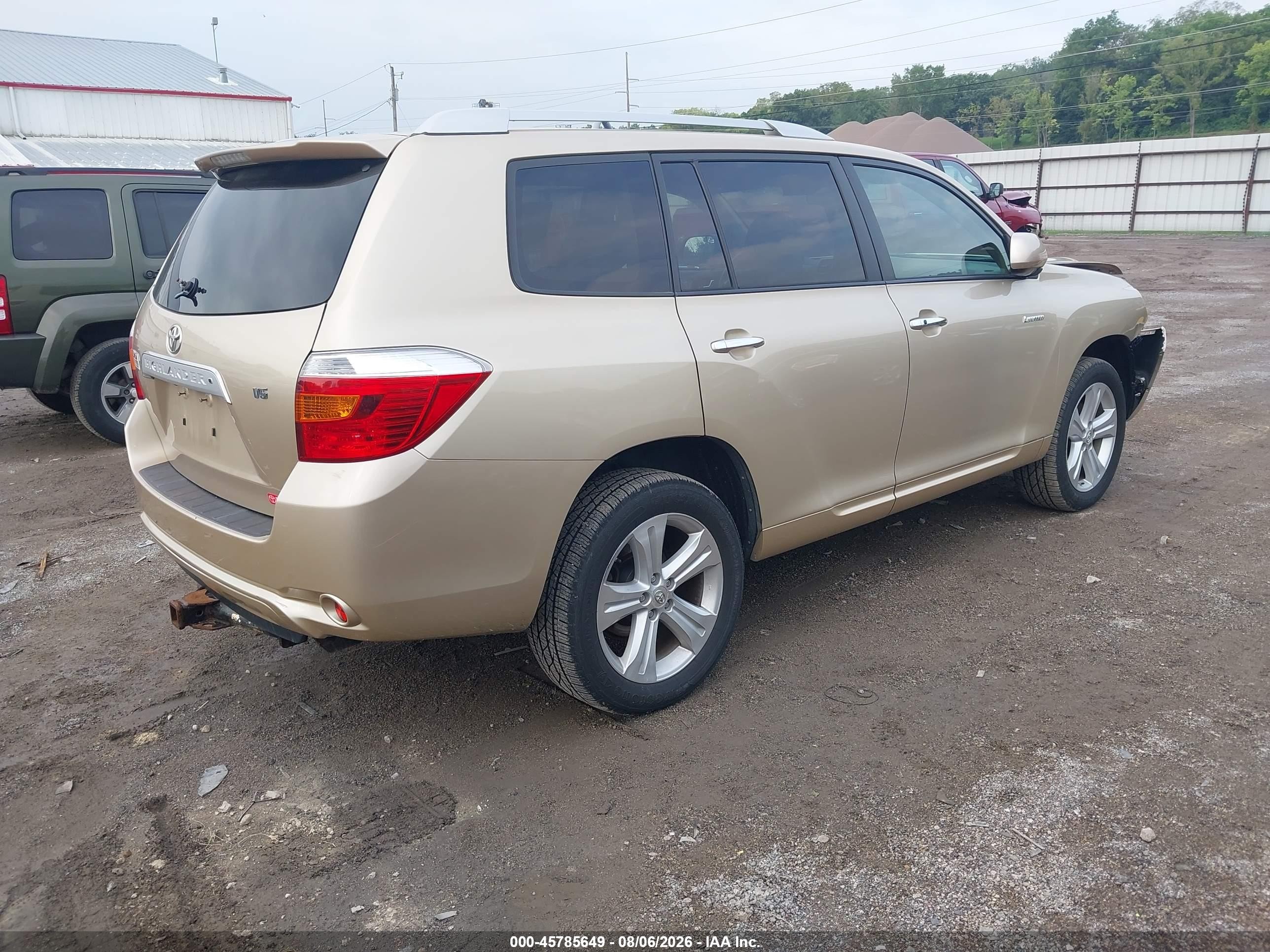 2008 Toyota Highlander Limited Желто-коричневый vin: JTEDS42A282067722