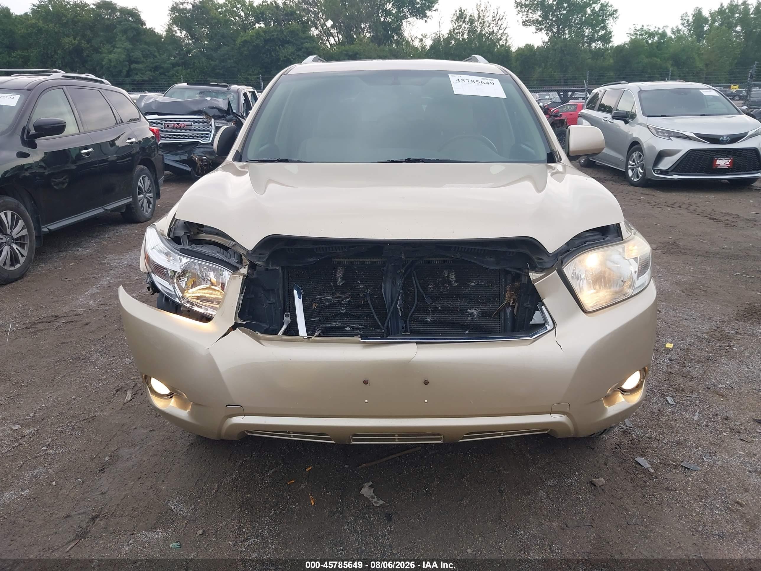 2008 Toyota Highlander Limited Желто-коричневый vin: JTEDS42A282067722