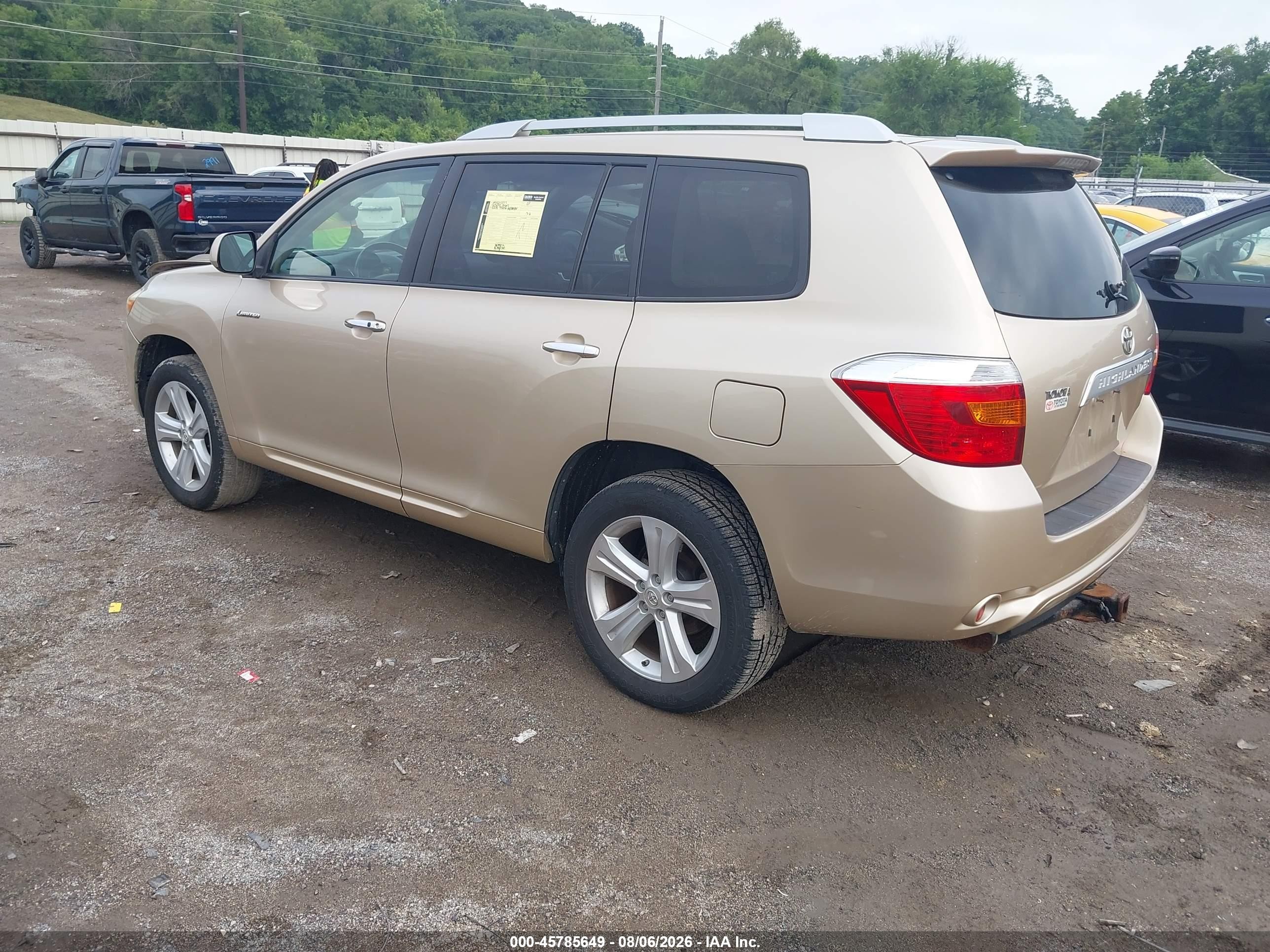 2008 Toyota Highlander Limited Желто-коричневый vin: JTEDS42A282067722