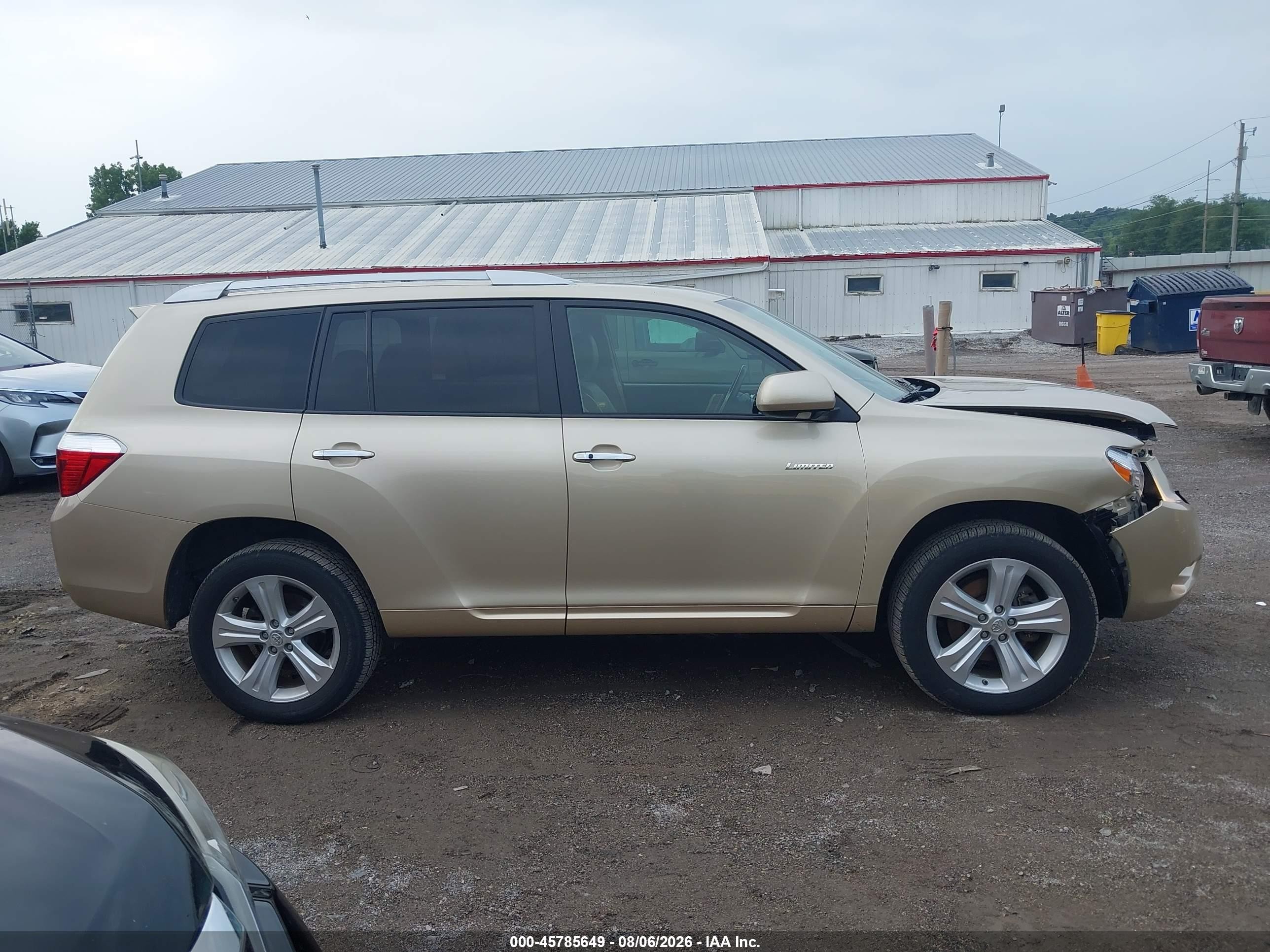 2008 Toyota Highlander Limited Желто-коричневый vin: JTEDS42A282067722
