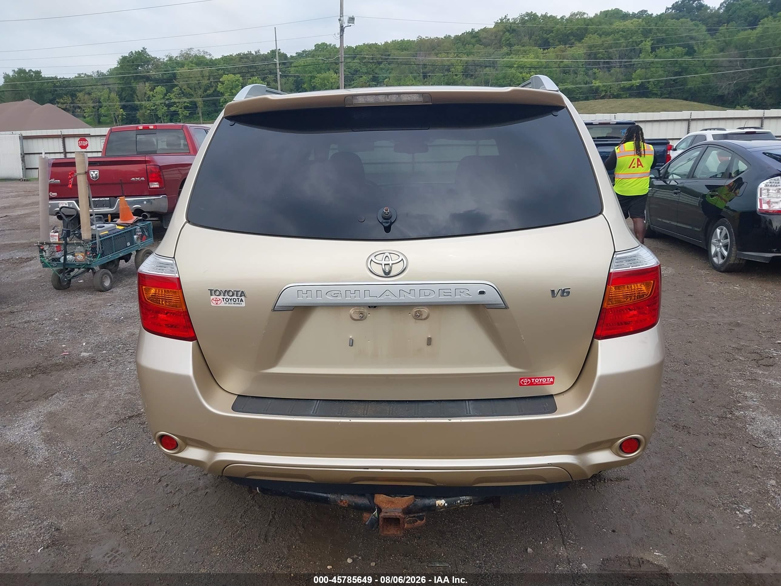 2008 Toyota Highlander Limited Желто-коричневый vin: JTEDS42A282067722