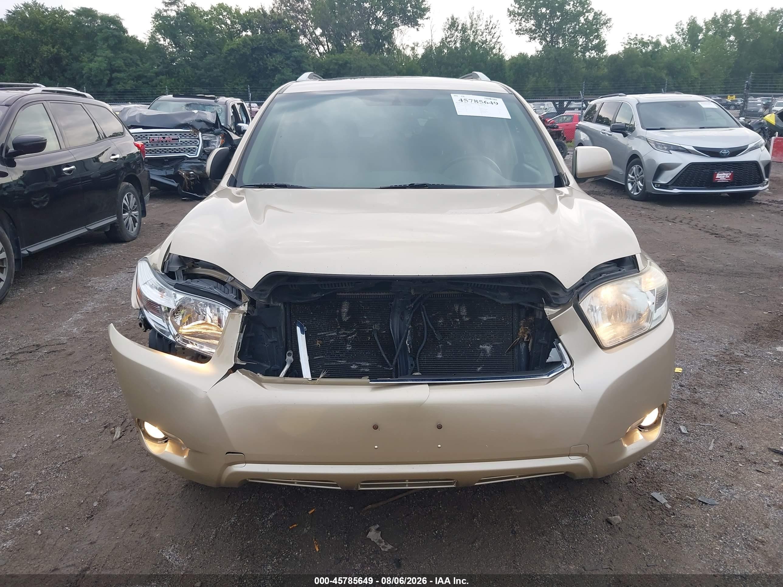 2008 Toyota Highlander Limited Желто-коричневый vin: JTEDS42A282067722