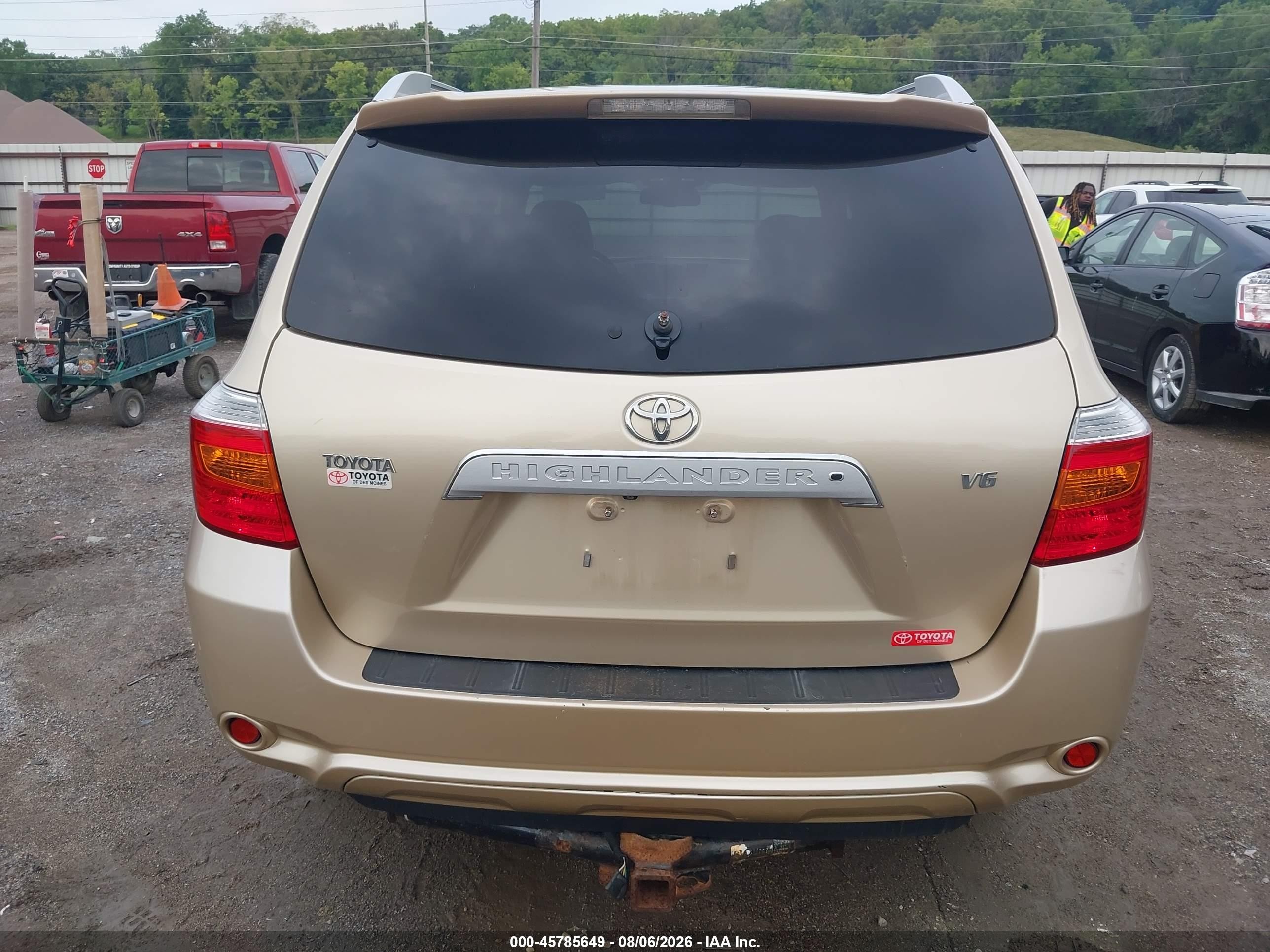 2008 Toyota Highlander Limited Желто-коричневый vin: JTEDS42A282067722