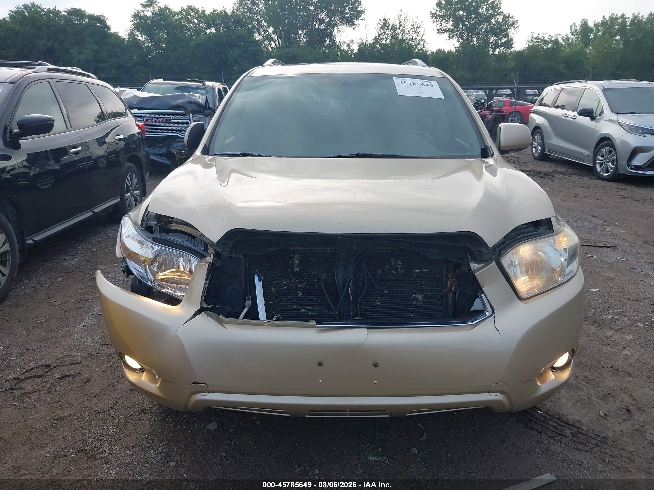 2008 Toyota Highlander Limited Желто-коричневый vin: JTEDS42A282067722