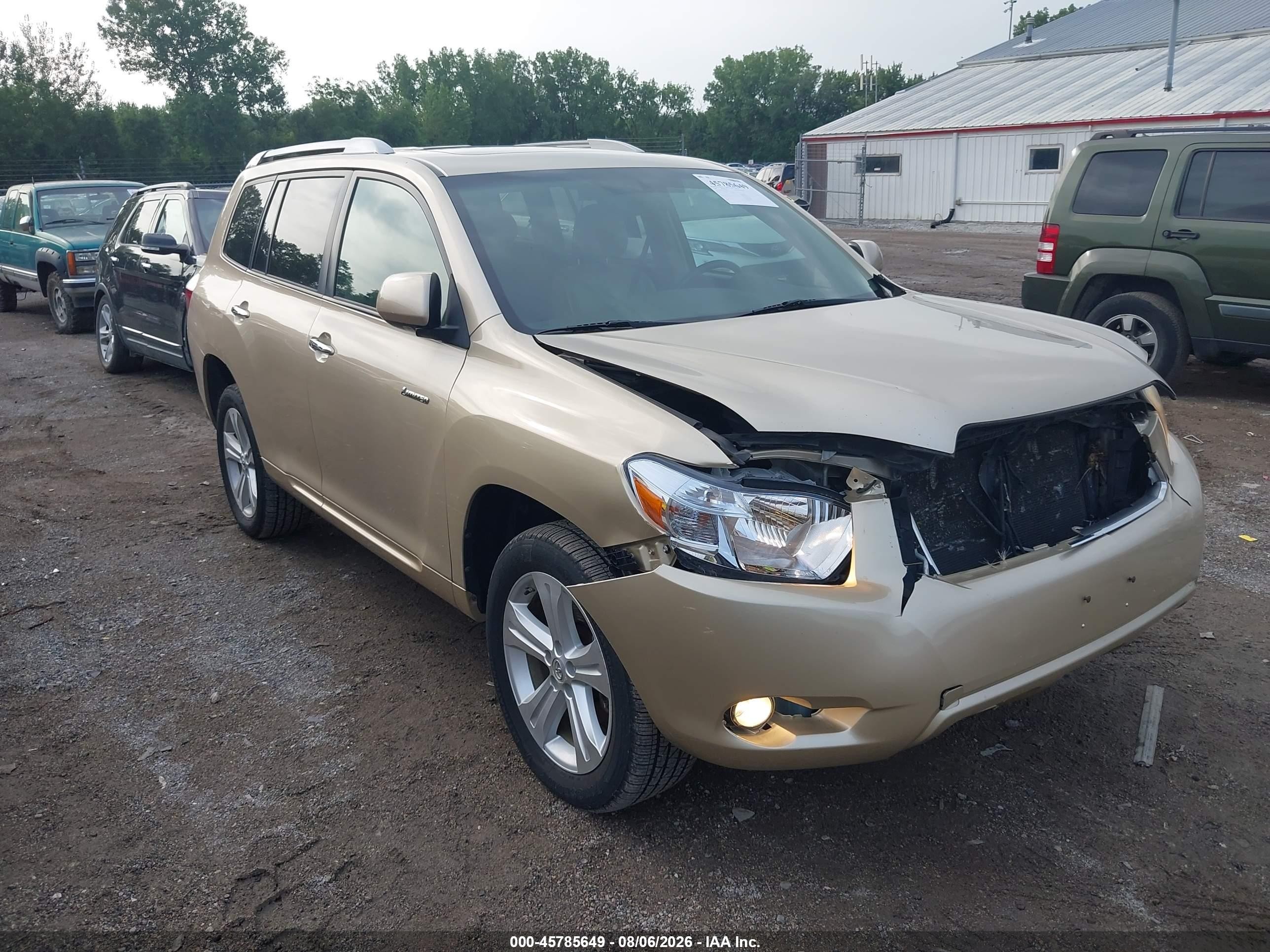 2008 Toyota Highlander Limited Желто-коричневый vin: JTEDS42A282067722