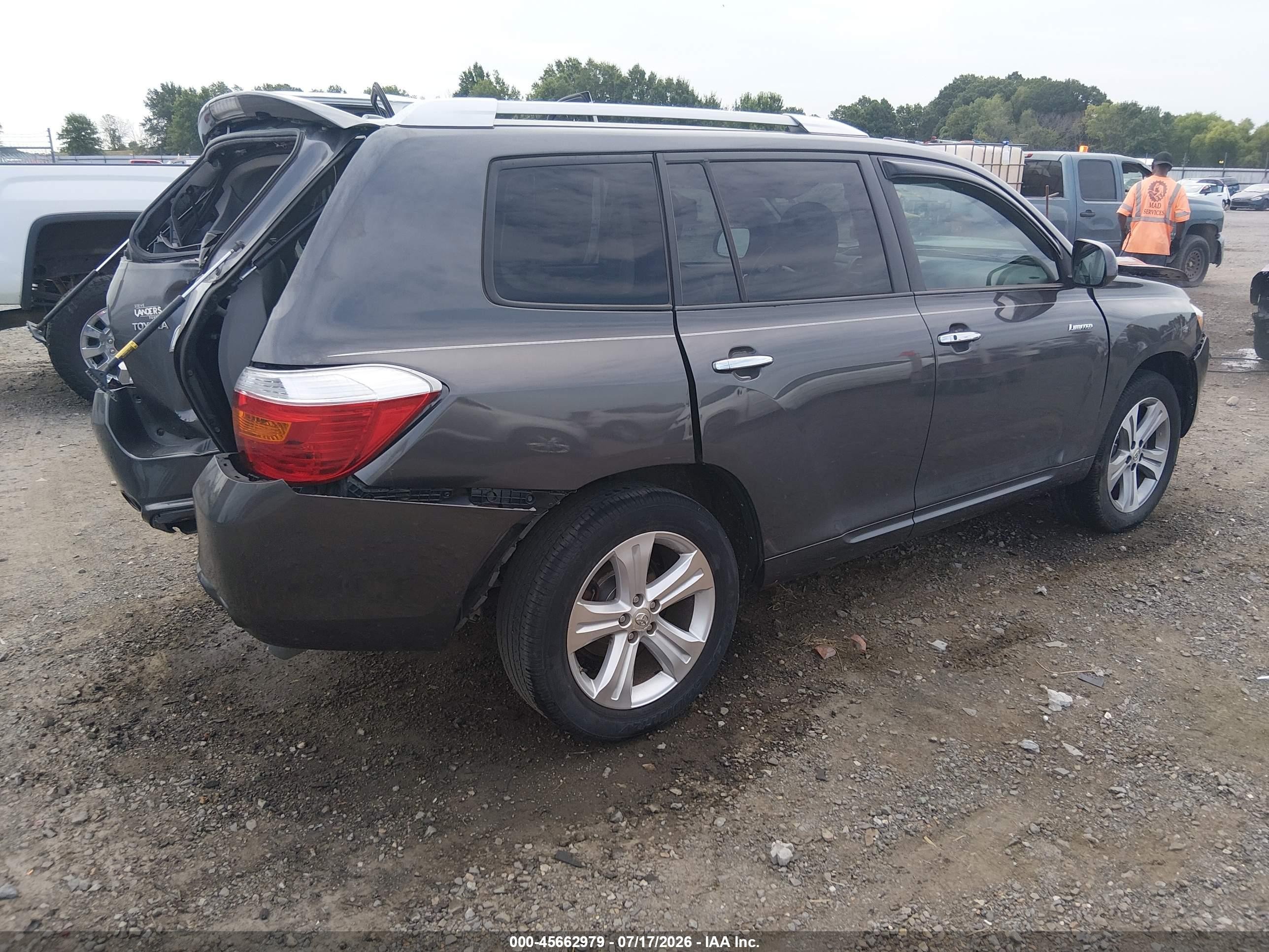 2009 Toyota Highlander Limited Gray vin: JTEDS42A292075997