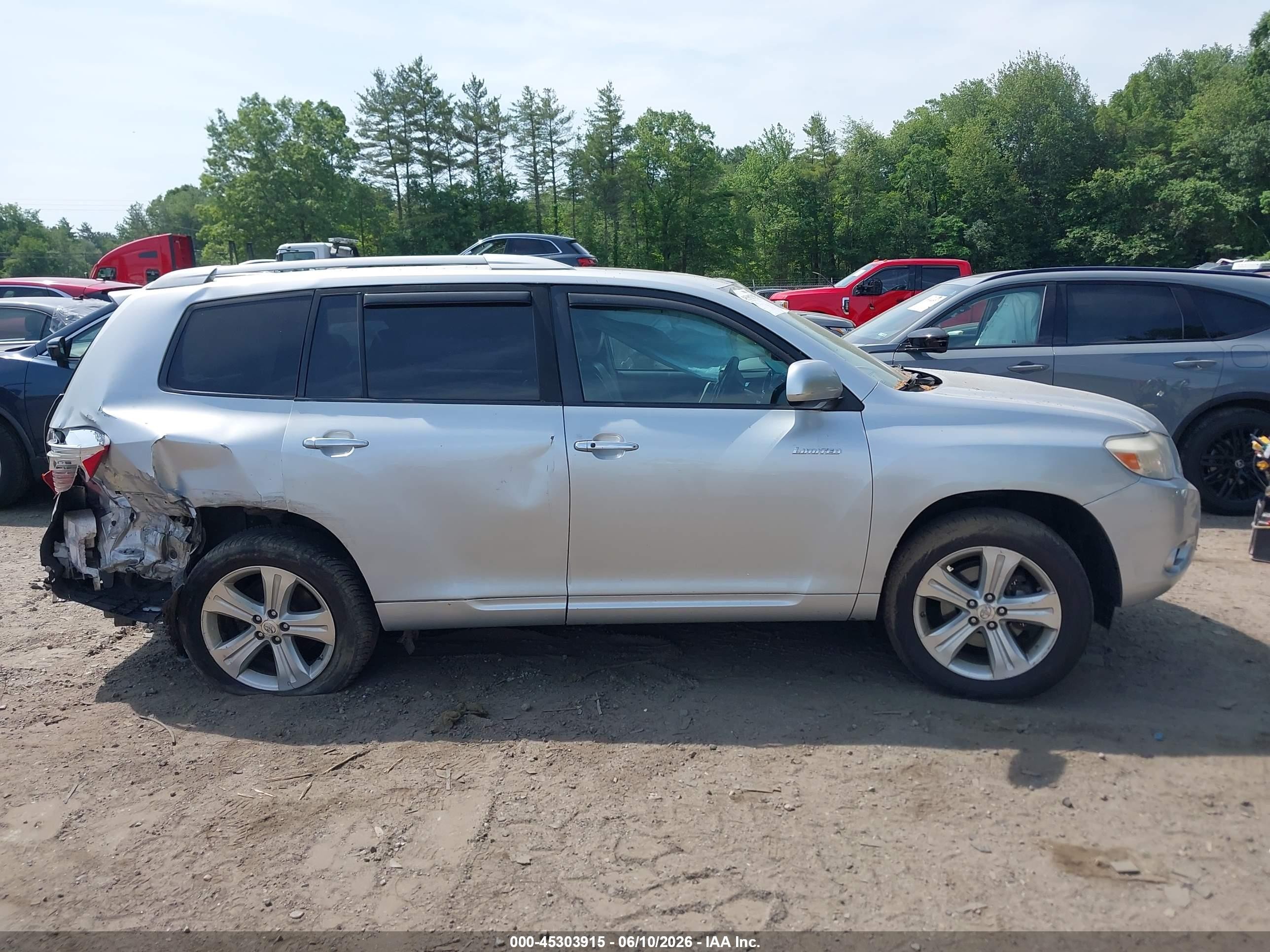 2009 Toyota Highlander Limited Серебряный vin: JTEDS42A292077314