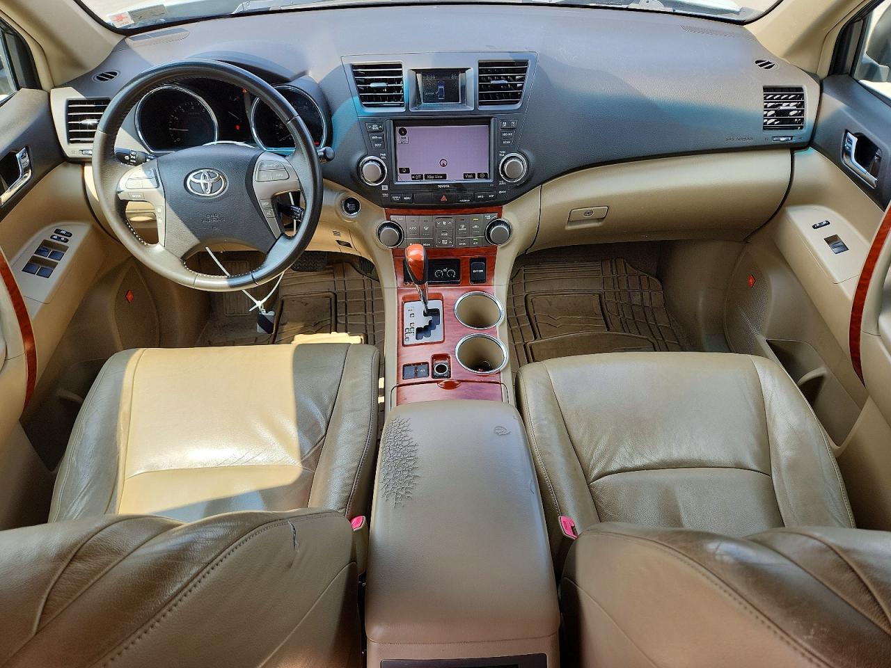 2009 Toyota Highlander Limited White vin: JTEDS42A292086661