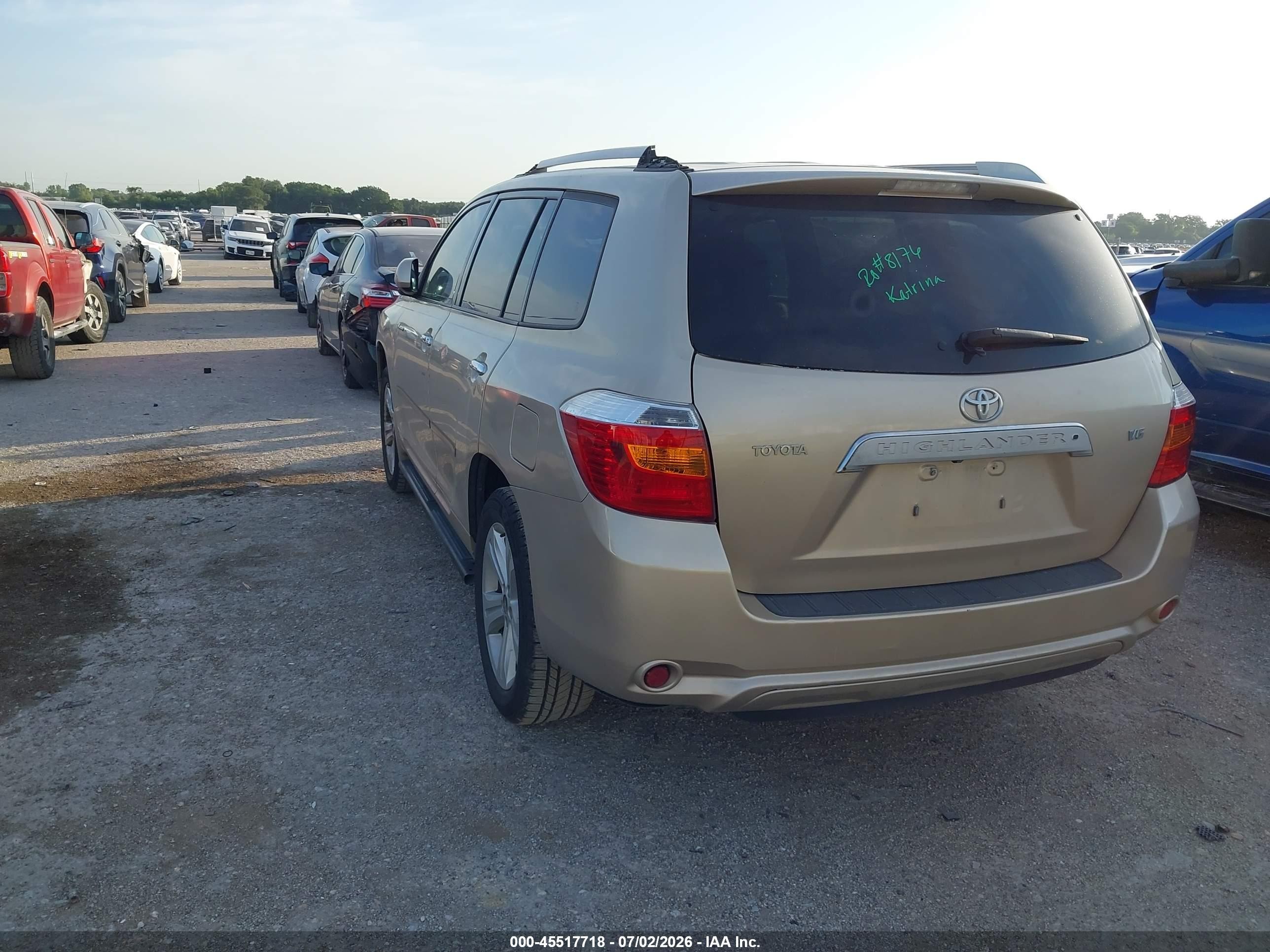 2008 Toyota Highlander Limited Champagne vin: JTEDS42A382053831
