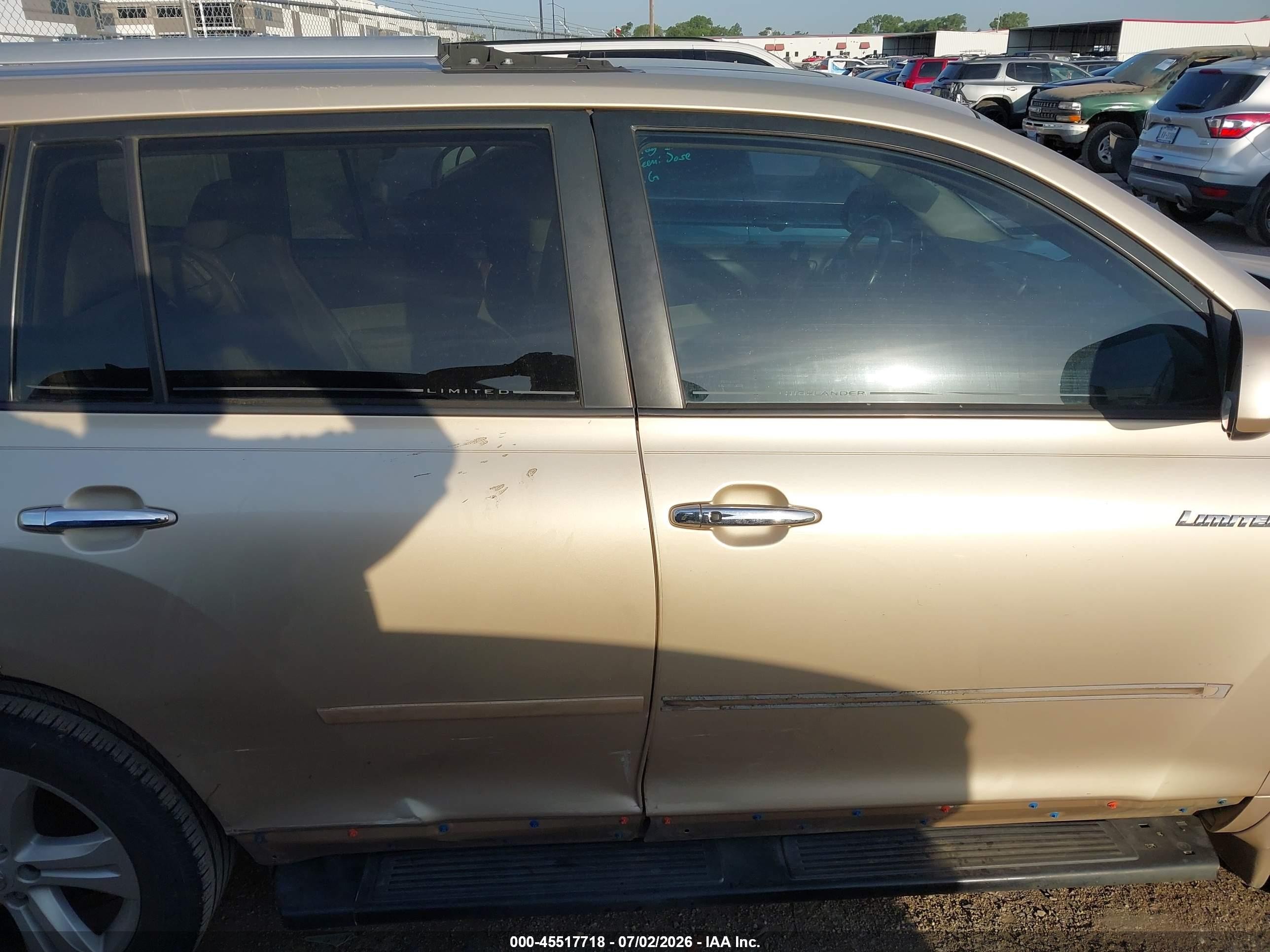 2008 Toyota Highlander Limited Champagne vin: JTEDS42A382053831