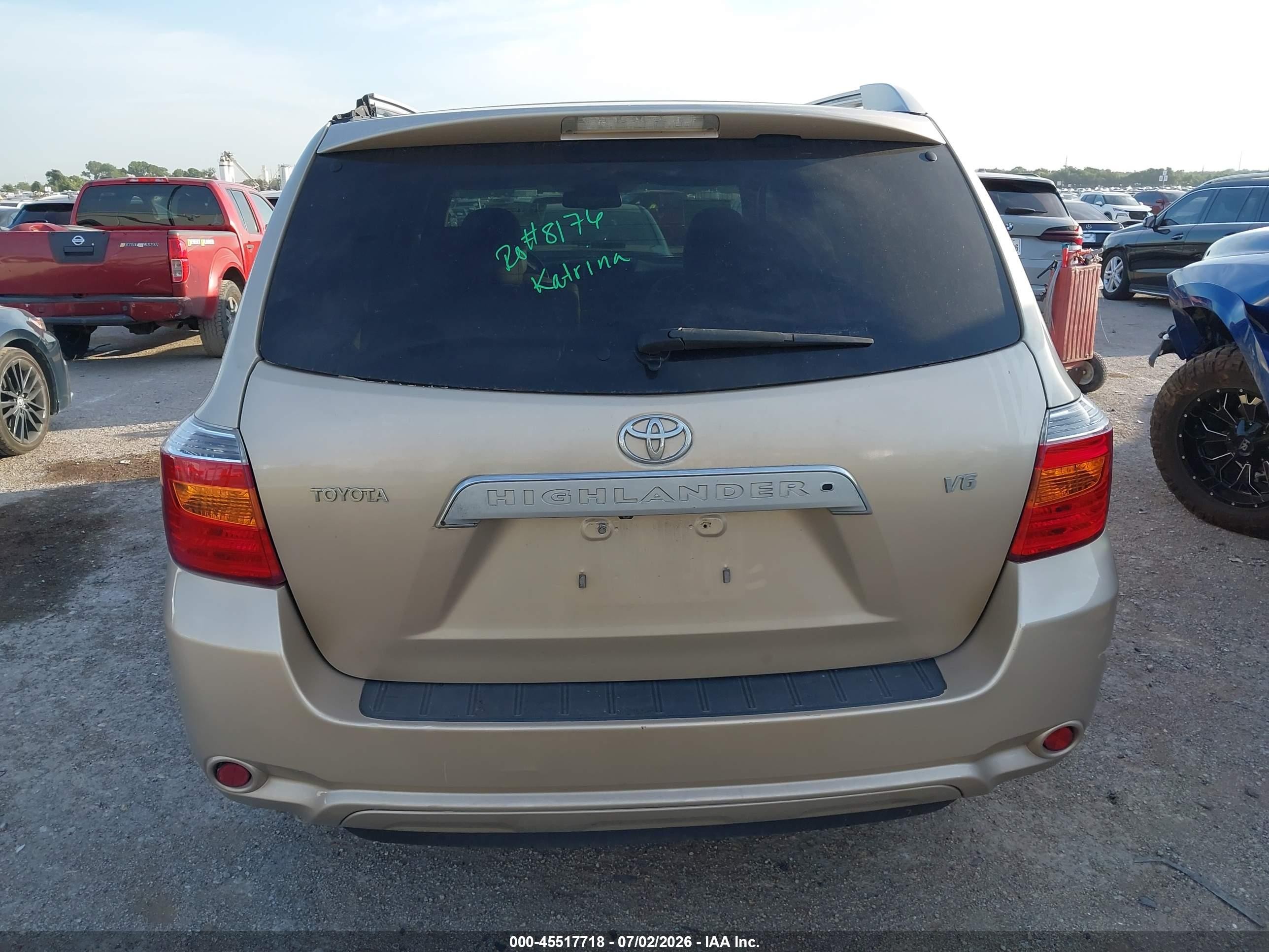 2008 Toyota Highlander Limited Champagne vin: JTEDS42A382053831