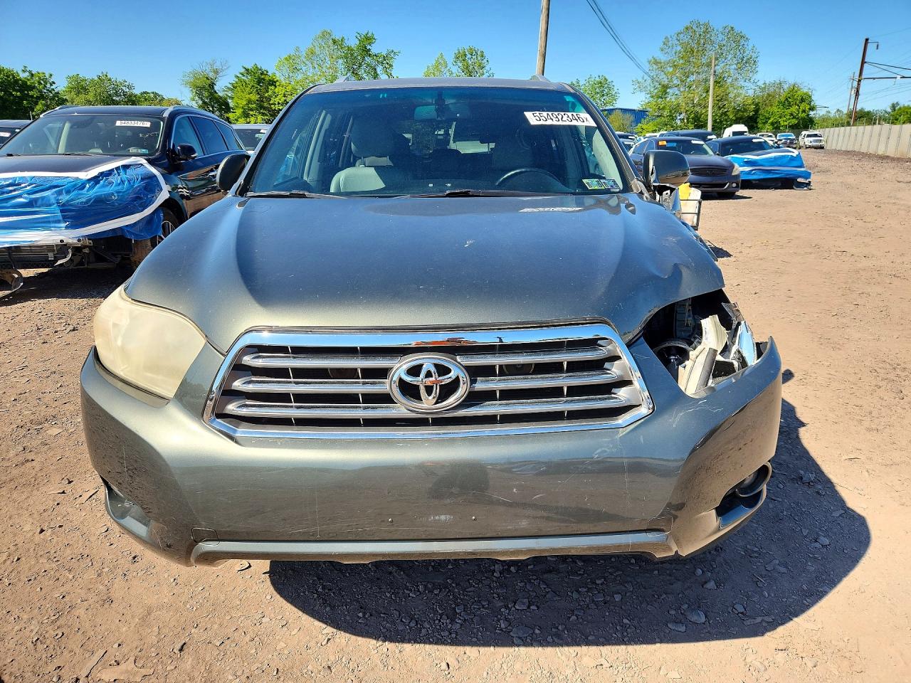 2008 Toyota Highlander Limited Серый vin: JTEDS42A382066000