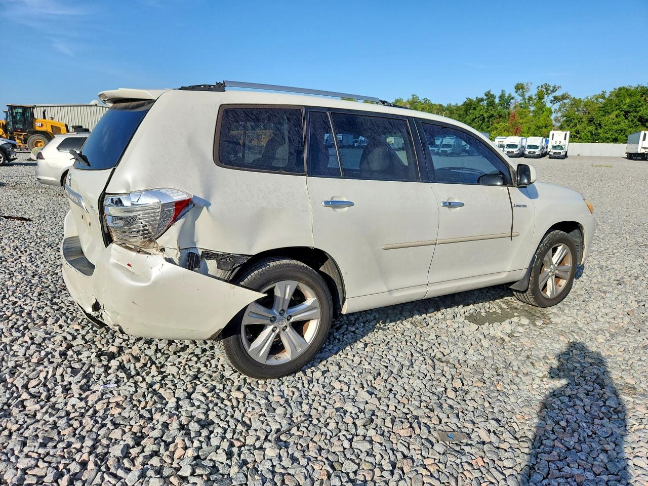2008 Toyota Highlander Limited White vin: JTEDS42A482045625